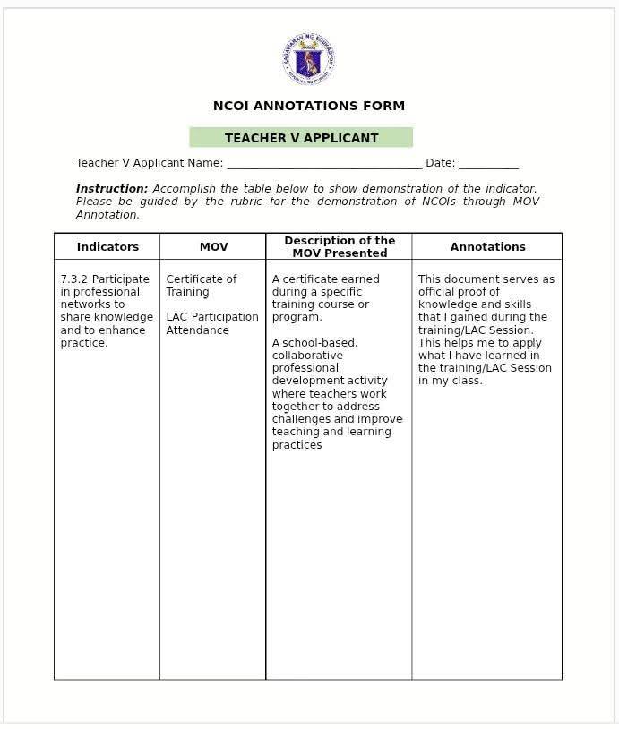 DepEd Open Educational Resources (OER) | NCOI Annotation Form para sa ...