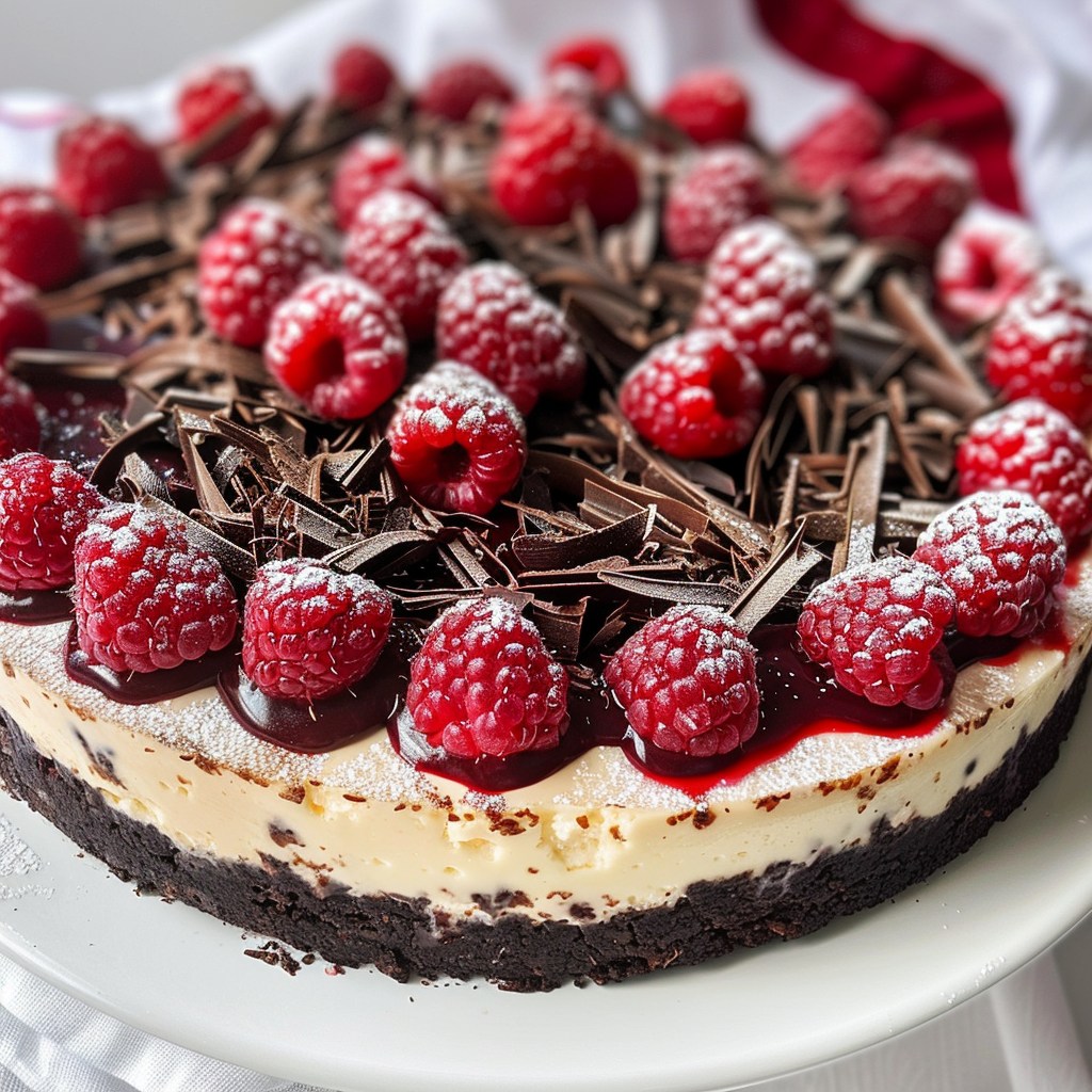Recipes - Dark Chocolate Raspberry Cheesecake 🍫🍓 – Save this indulgent ...