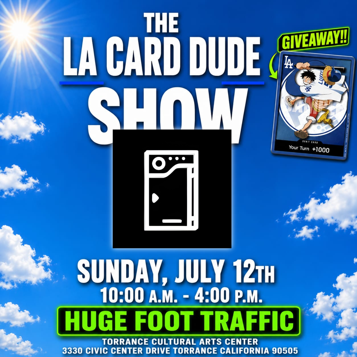 pokemon card show torrance  NEW VENUE ALERT!  This Saturday, April 11th  the LA Card Dude Show is  BACK in Torrance!  10AM  4PM  DoubleTree by Hilton Torrance 21333  Hawthorne Blvd, Torrance,