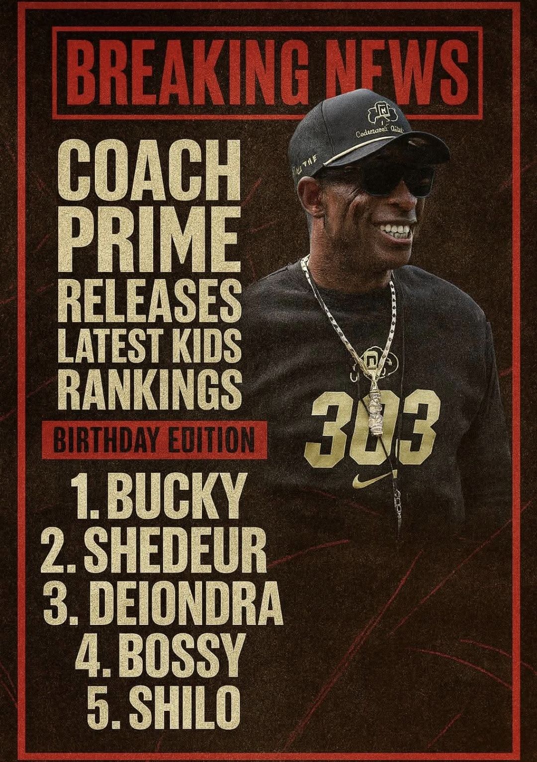 PrimeTime 3.0 - 🎉 Happy Birthday, Coach Prime! 🎉 Today we... | Facebook