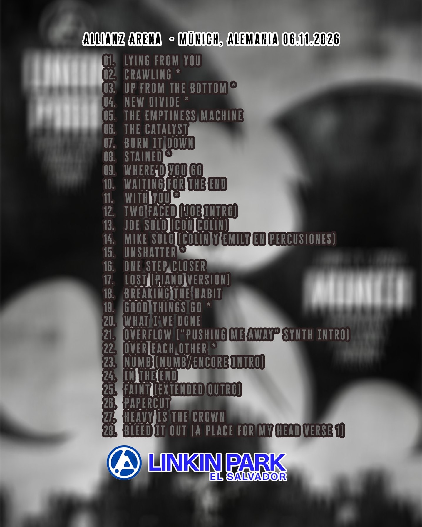 Linkin Park's setlist in Munich, Germany