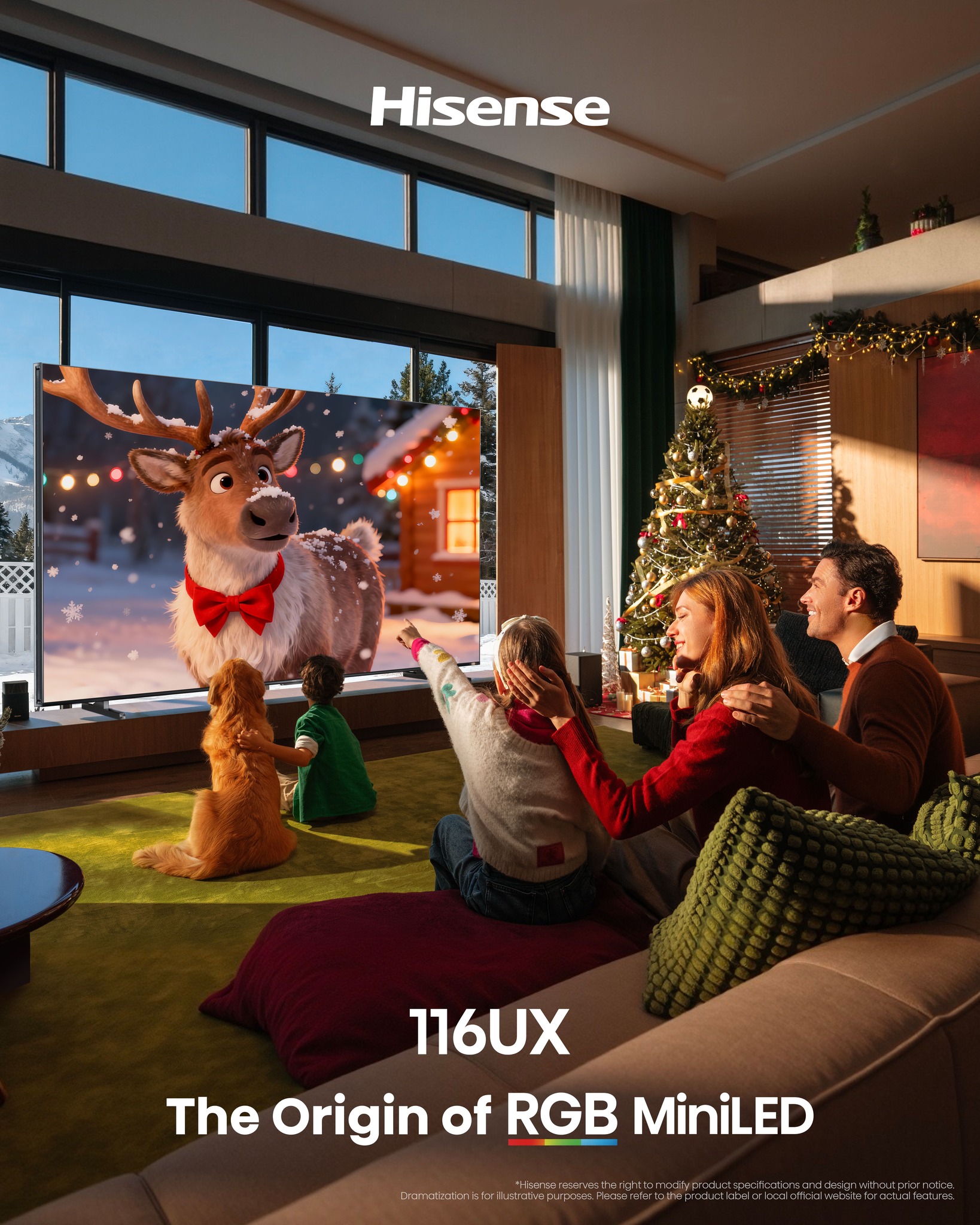 HisenseGlobal - Fill the holiday season with color. 116” the world’s ...