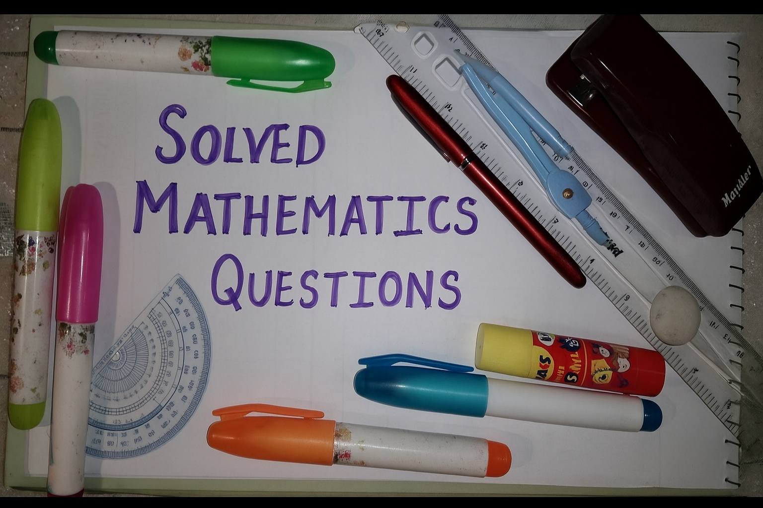 いーぺん Solved Mathematics Questions Credit : Sir Muhammad Umair Sb