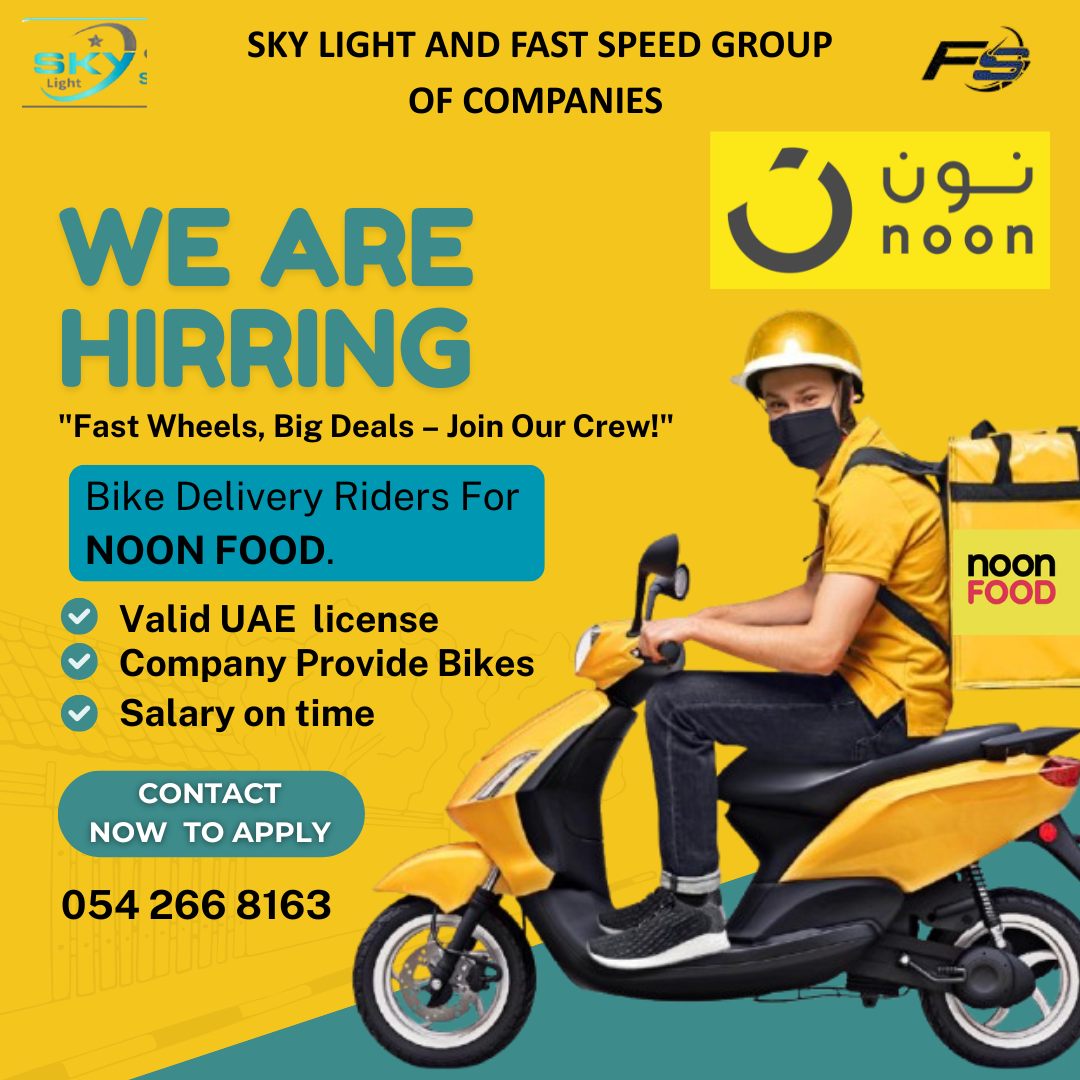Noon Talabat Delivero Caream UAE job's | Facebook