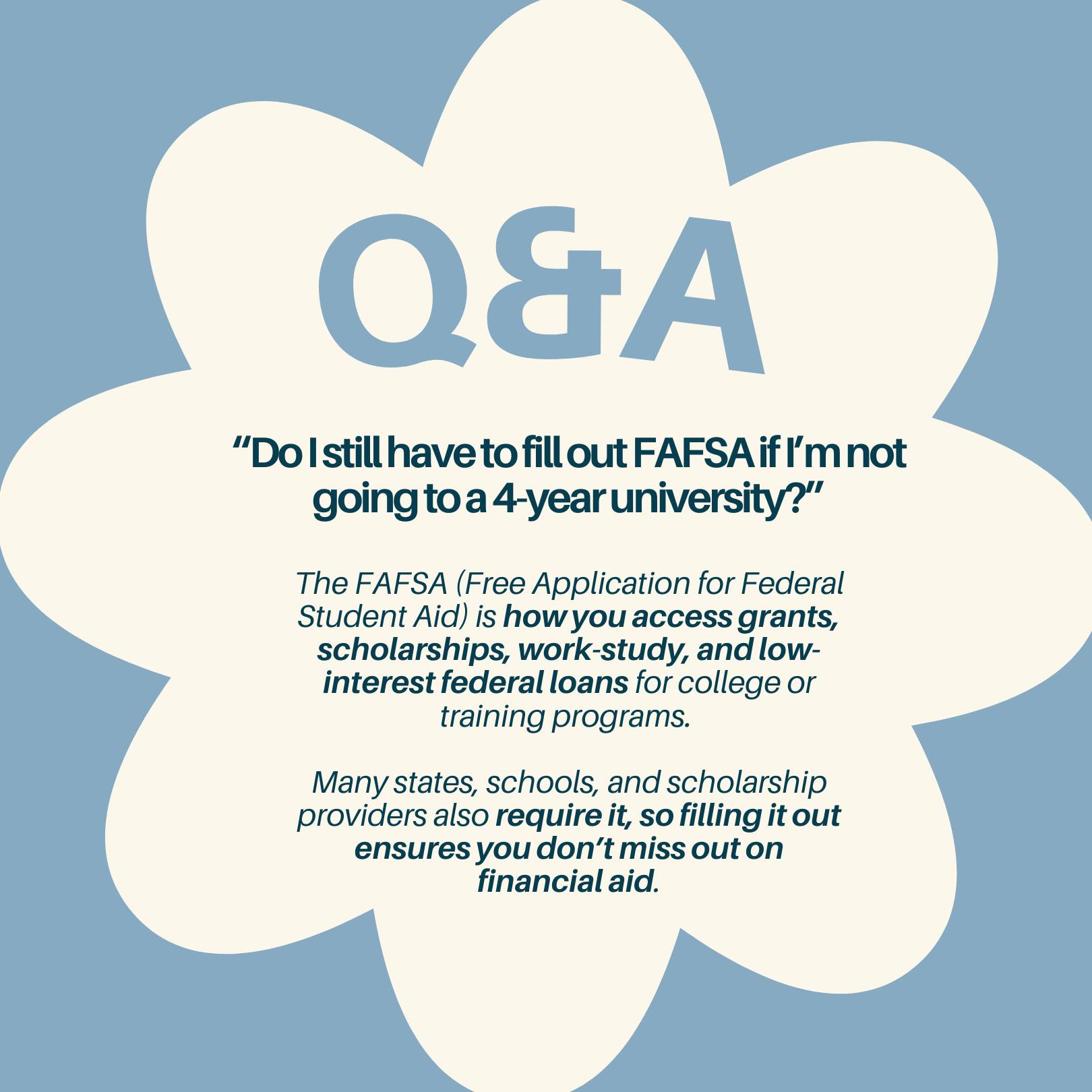 Career - Did you know you still need to fill out FAFSA even if you aren ...