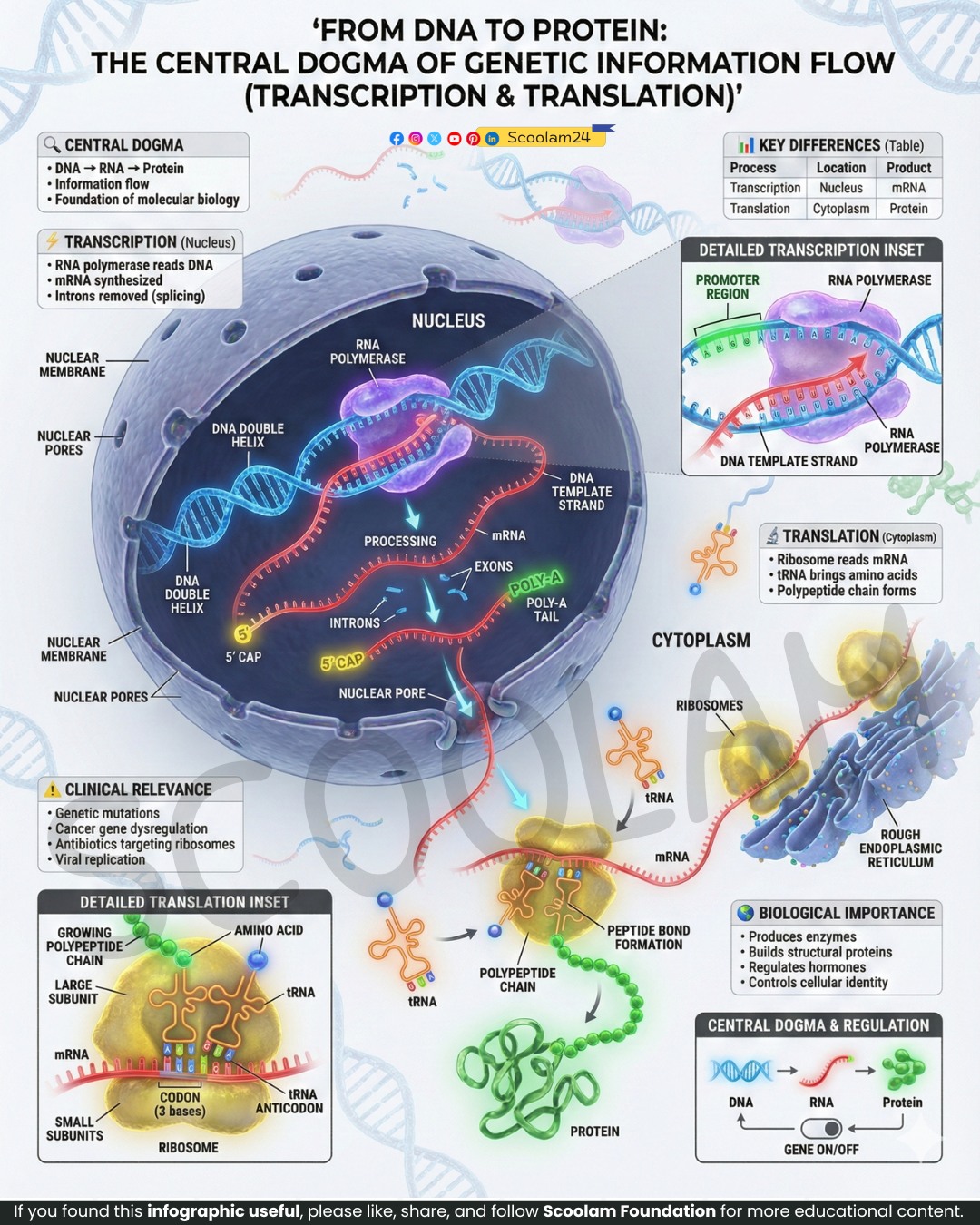 Scoolam - From DNA to Protein: The Central Dogma Explained The process ...