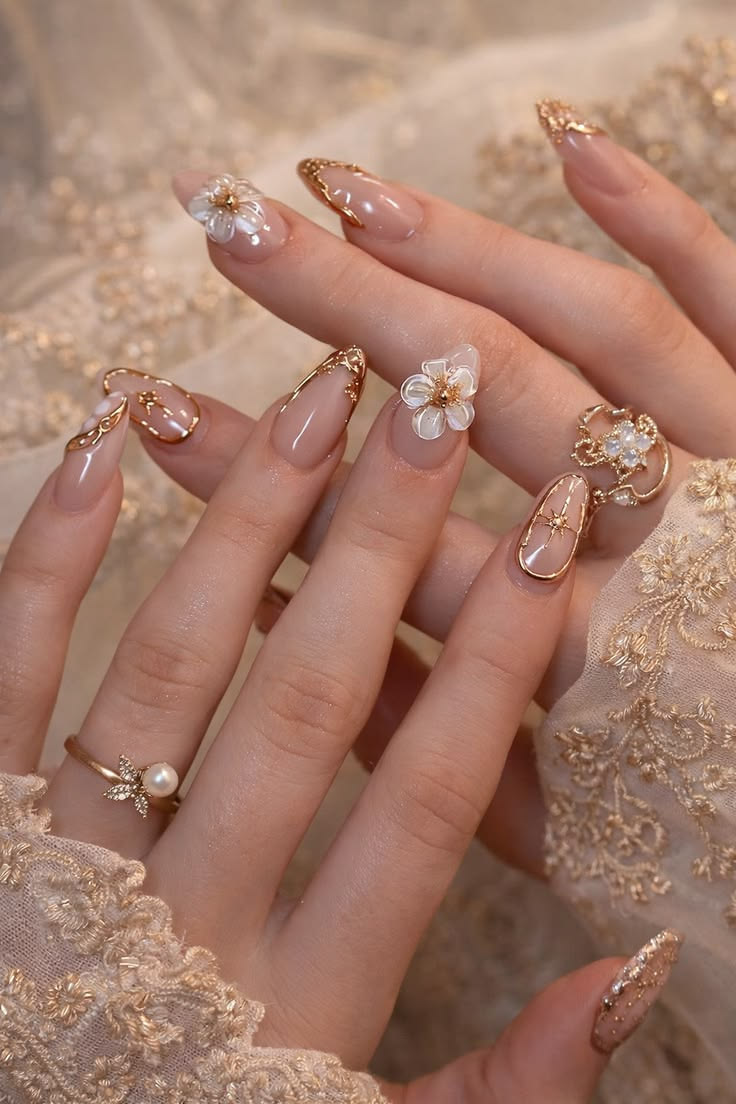 prom nails for rose gold dress 💅 SIGNATURE – THE CLASSIC CHROME Soft milky white with a glazed finish — clean, high-end, and timeless. The go-to look any color. Sophisticated and camera-ready. Perfect for: Prom endyearsale24