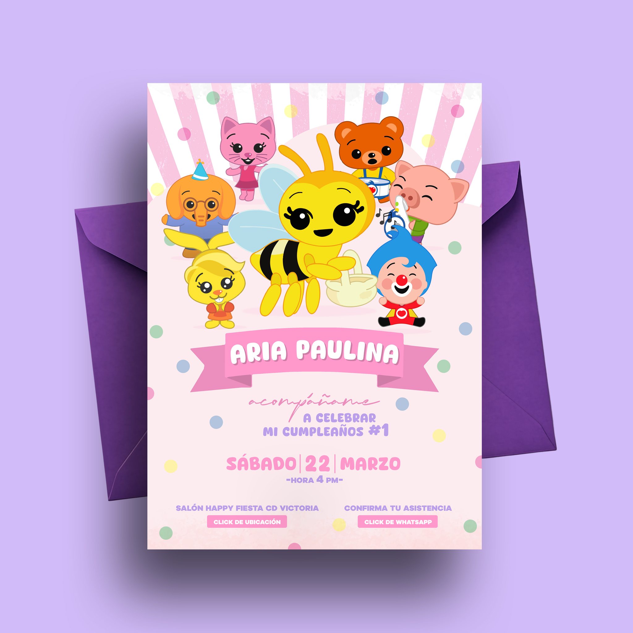 pixigrama - Invitación Digital Abejita Chiquitita 🐝 Complementa tu ...