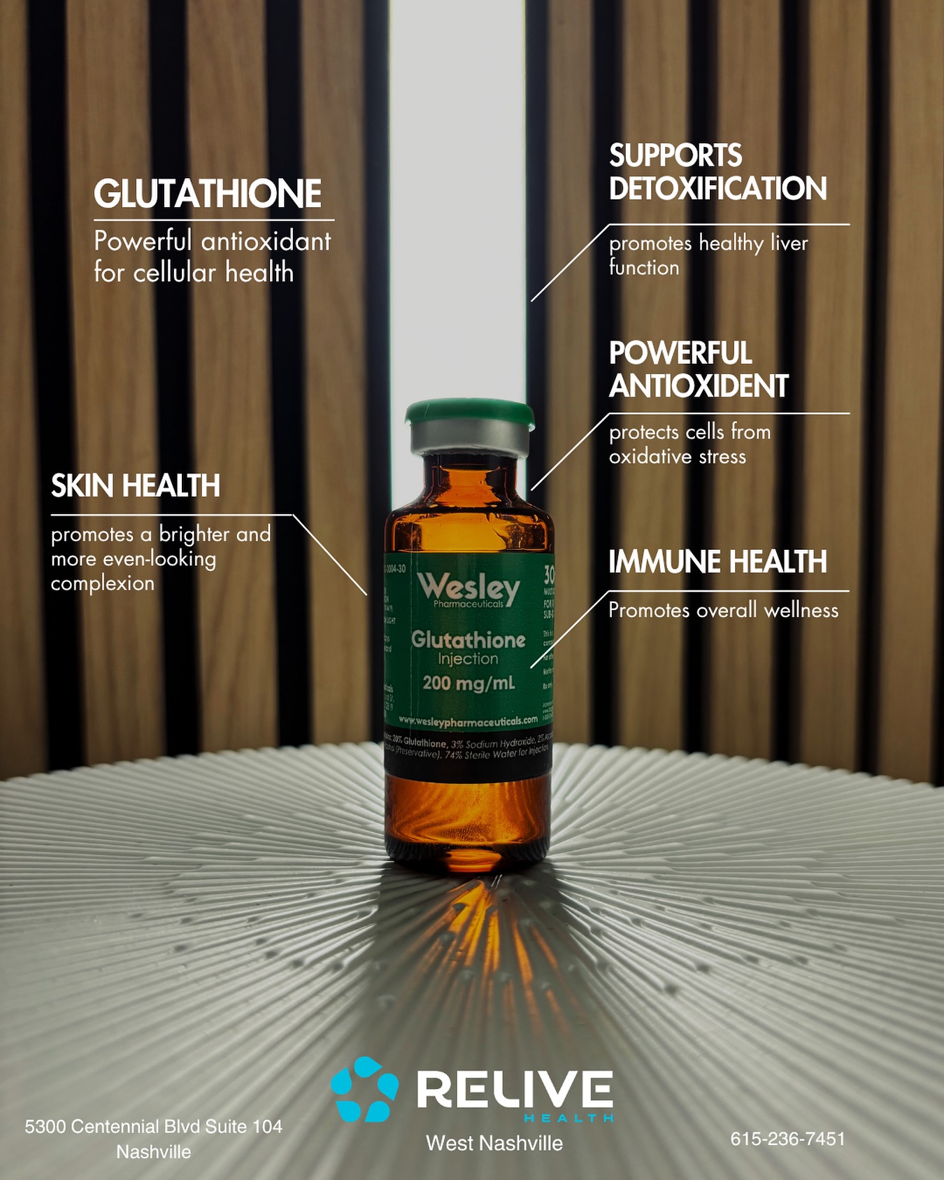 Your body produces glutathione naturally but stress, aging, and environmental toxins can deplete it. Known as the body's master antioxidant, glutathione helps protect against oxidative stress, supports natural detoxification, promotes healthy skin