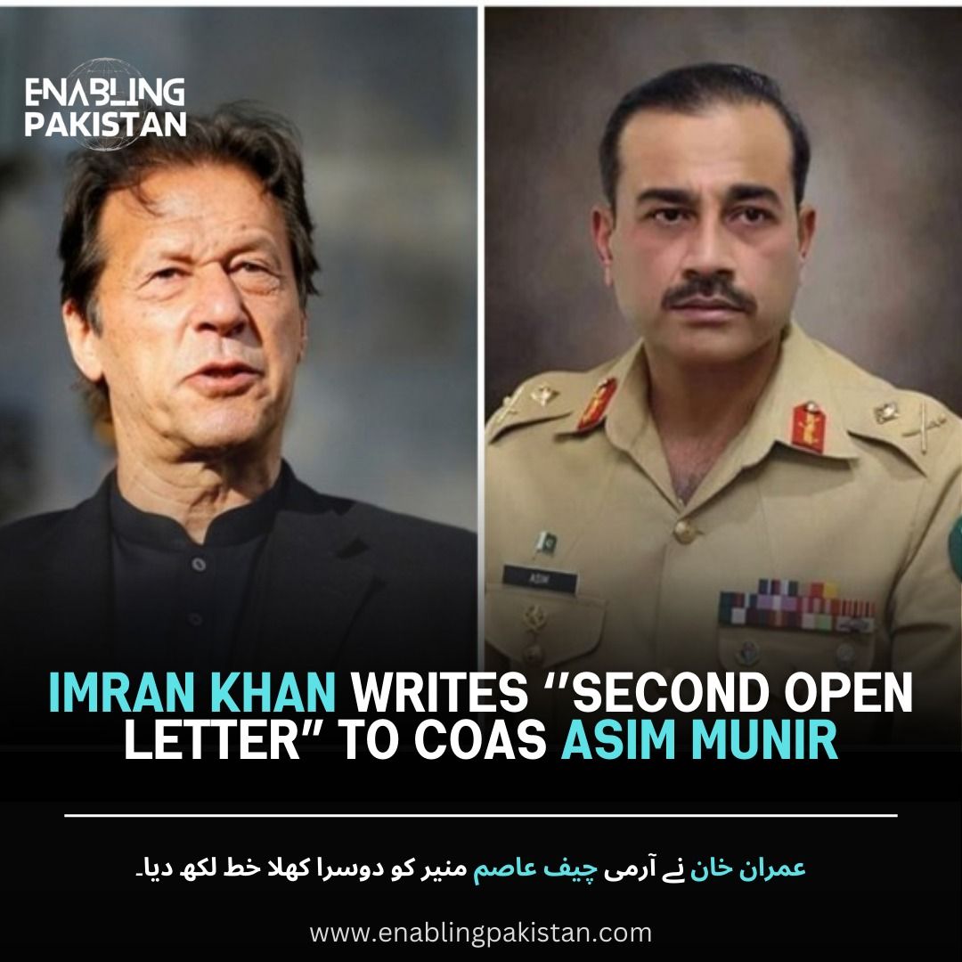 Enabling Pakistan - Imran Khan writes second open letter to COAS Asim ...