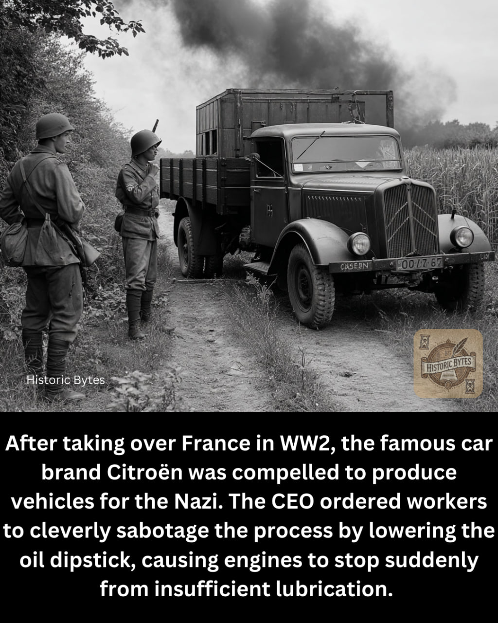 Why are black Citroens prevalent in WWII historical fiction?