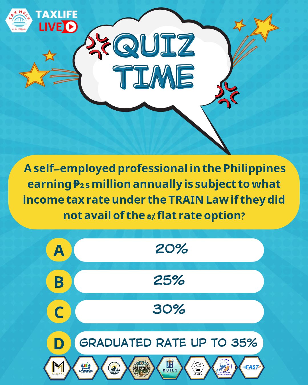 TaxLife - 📣 QUIZ TIME! 🇵🇭💡 Alam mo ba ang tamang income tax rate para ...