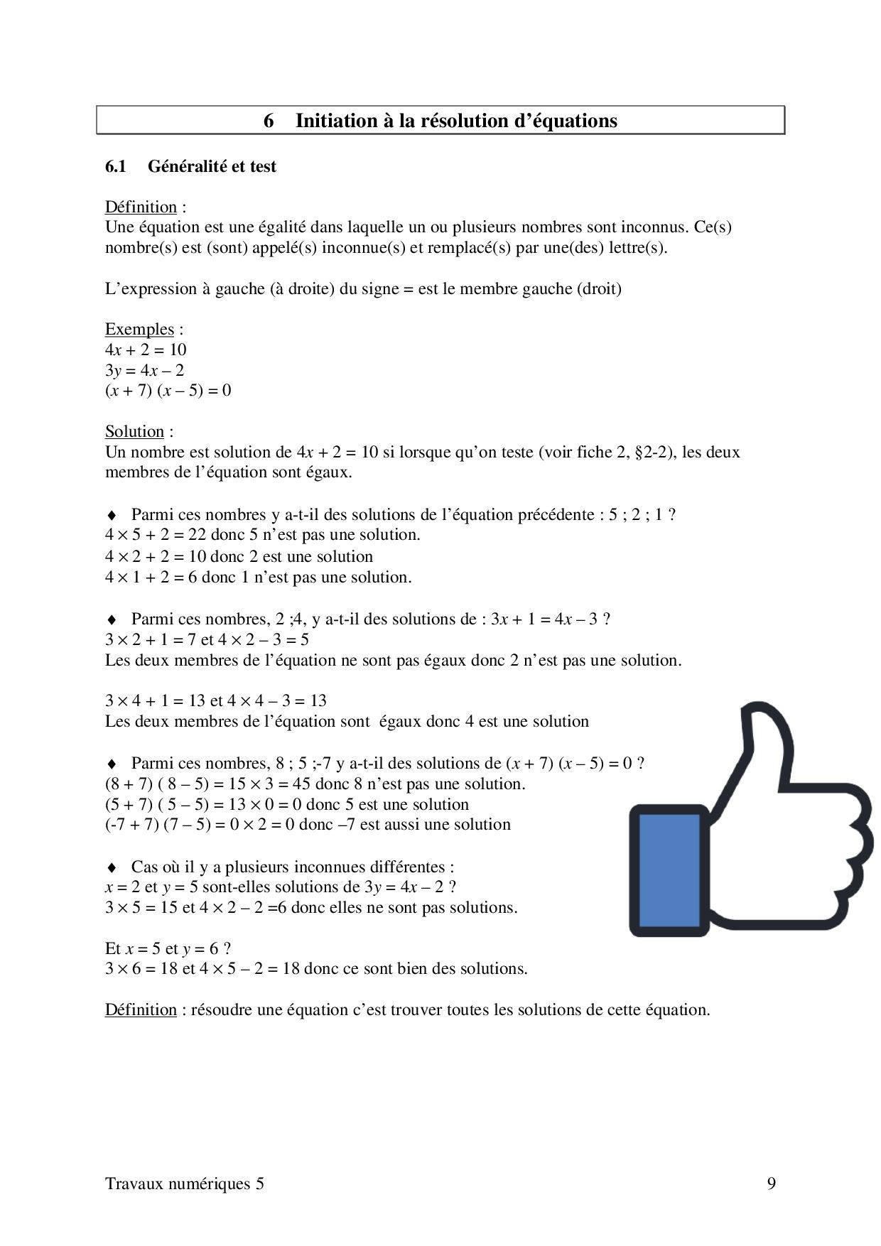 🧠📘 Initiation à la résolution... - math collège en ligne | Facebook
