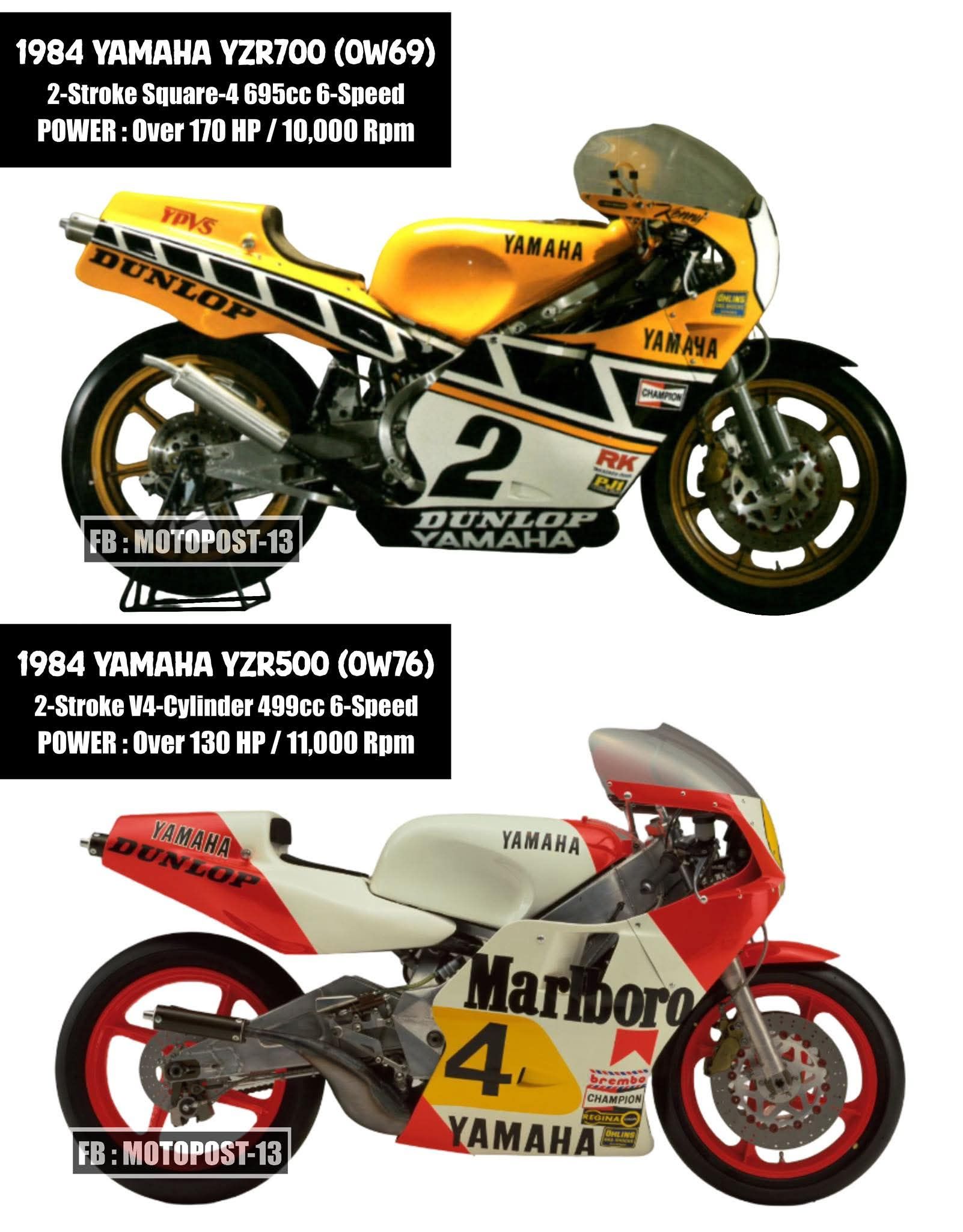 ＧＯＬＤさん専用ページ！！！ The 1984 Yamaha YZR700 (OW69) was Yamaha's 500 cc two-stroke four