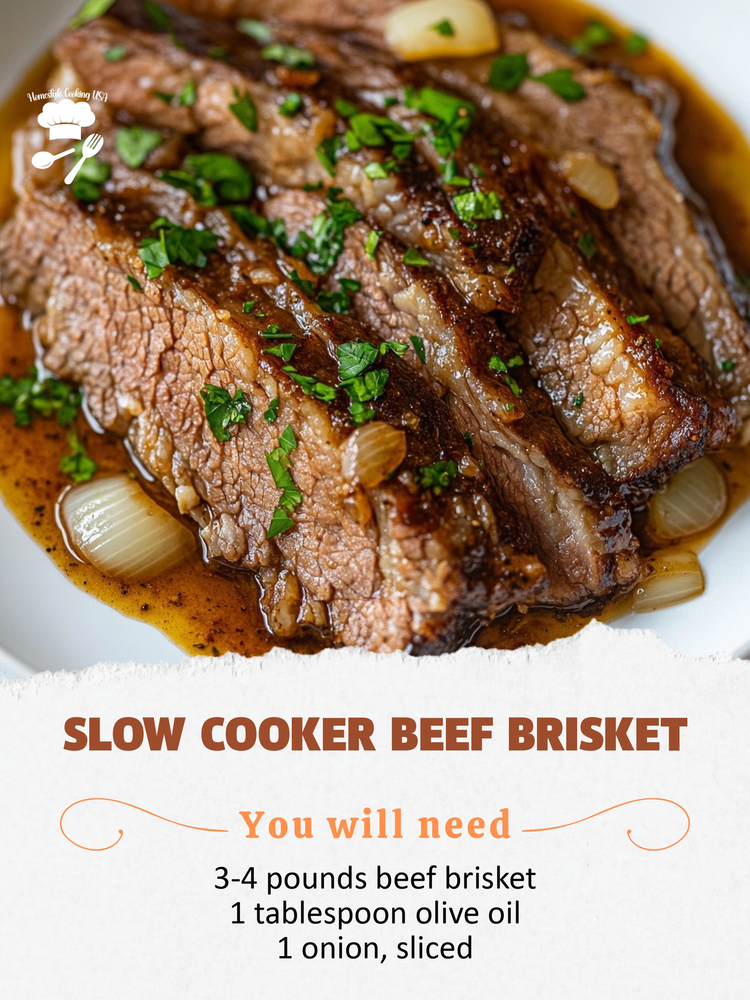 Homestyle - Slow Cooker Beef Brisket Tender and Flavorful Slow-Cooked ...