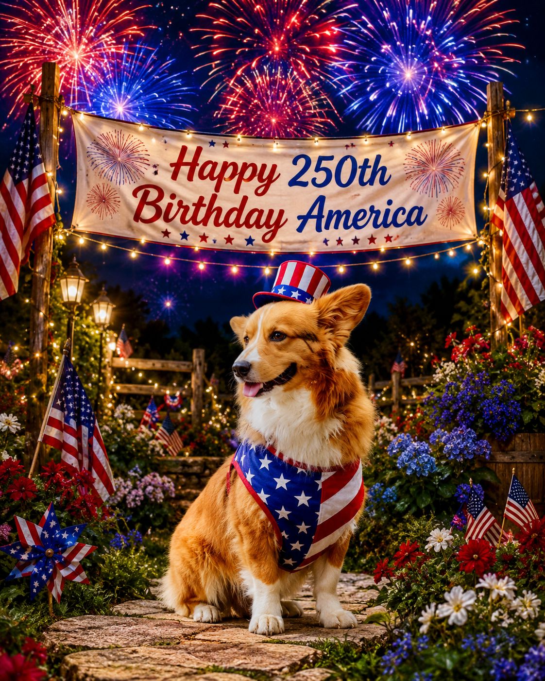 Corgi celebrates America's 250th birthday