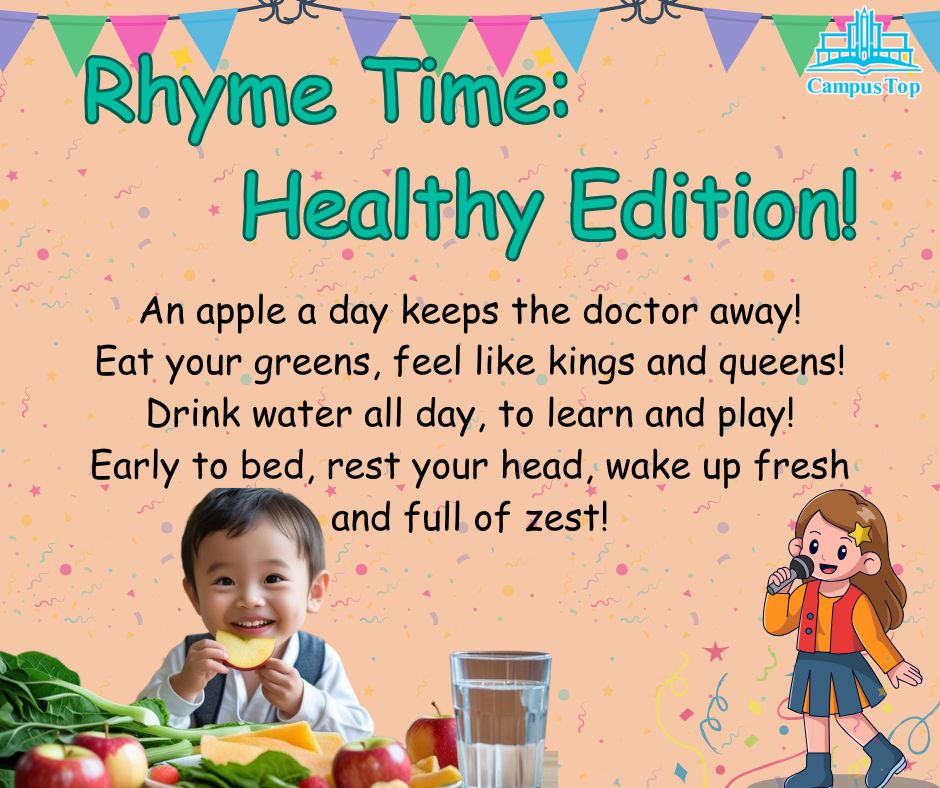 CampusTop - 📚 Rhyme Time: Healthy Edition! 🍎 Healthy habits help you ...
