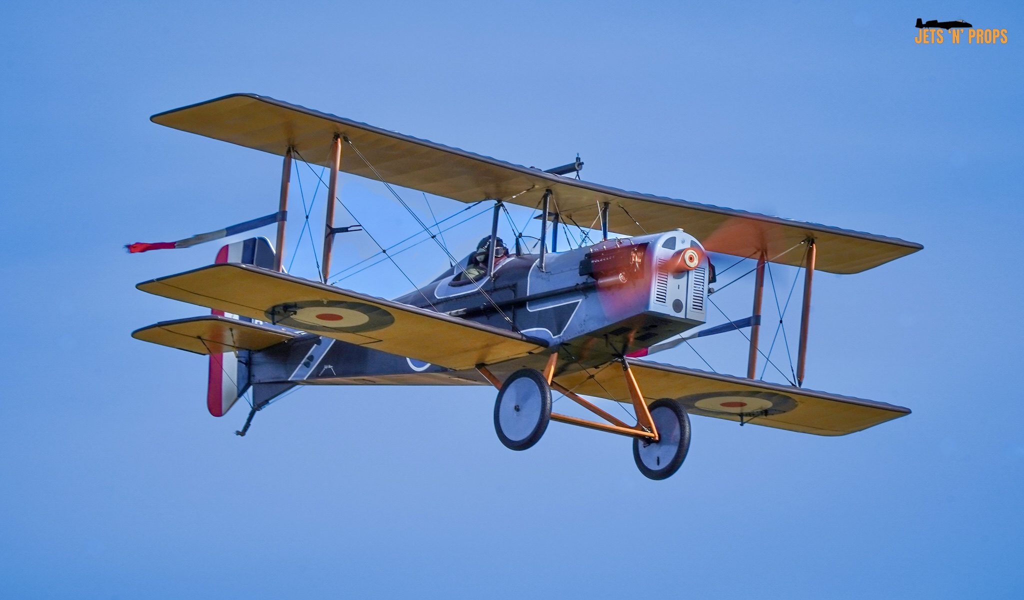 The Royal Aircraft Factory SE5a is fitted with a 200 hp Hispano