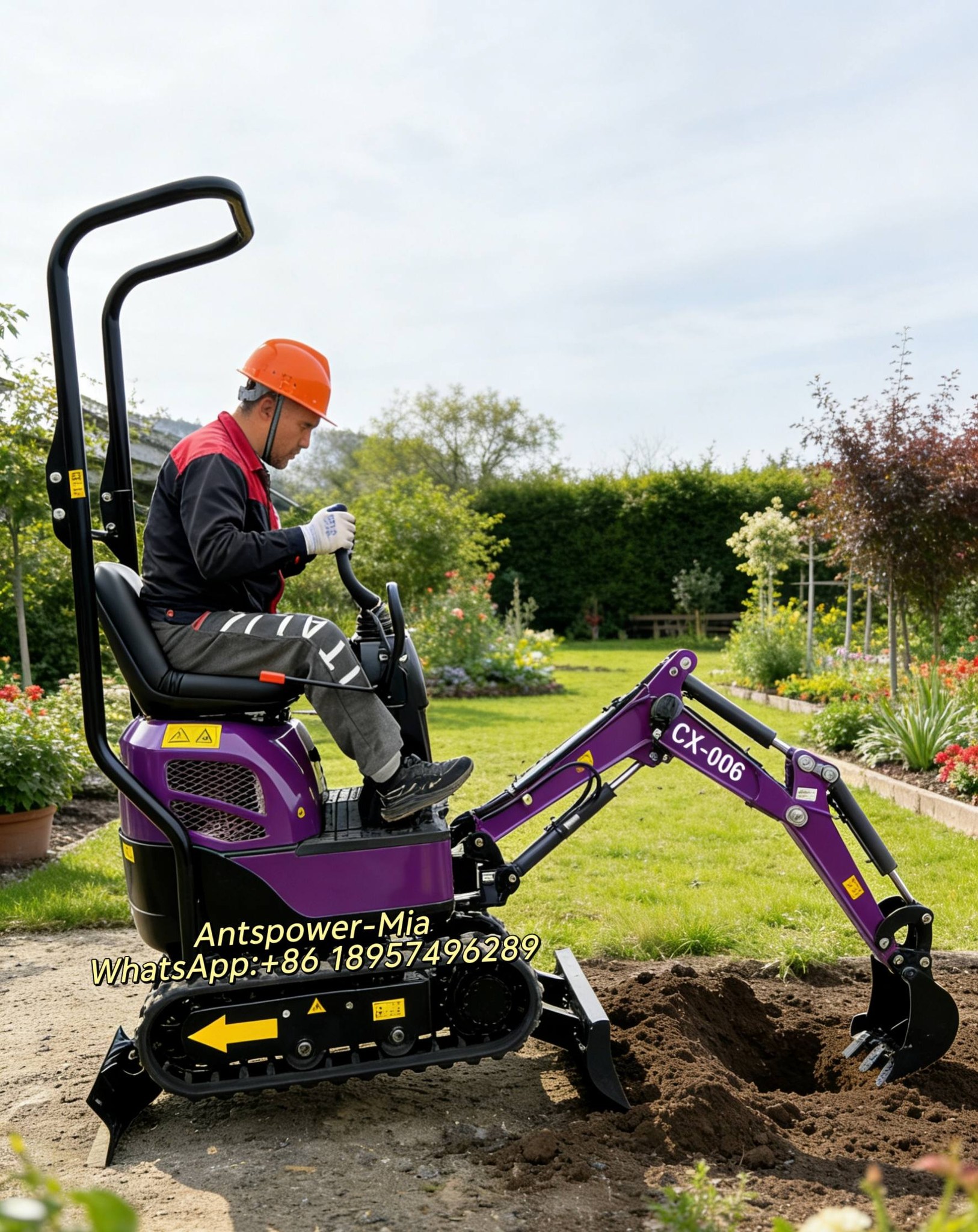 Antspower CX-006 mini excavator with B&S engine