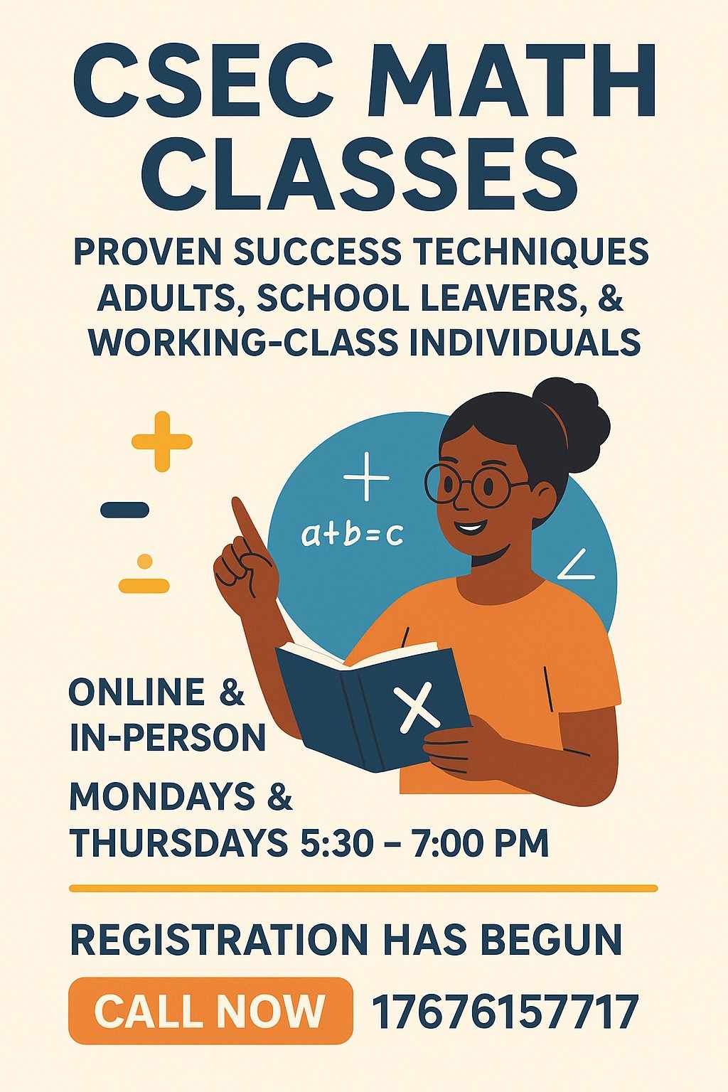 Dominica - 📢 CSEC MATH CLASSES FOR ADULTS & WORKING PROFESSIONALS! 📢 ...