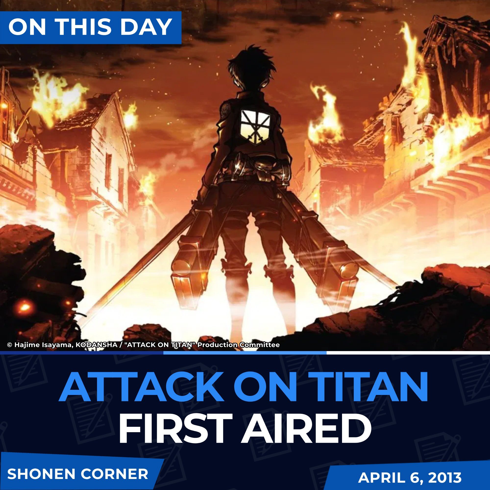 13 Years Ago Attack on Titan Anime Started