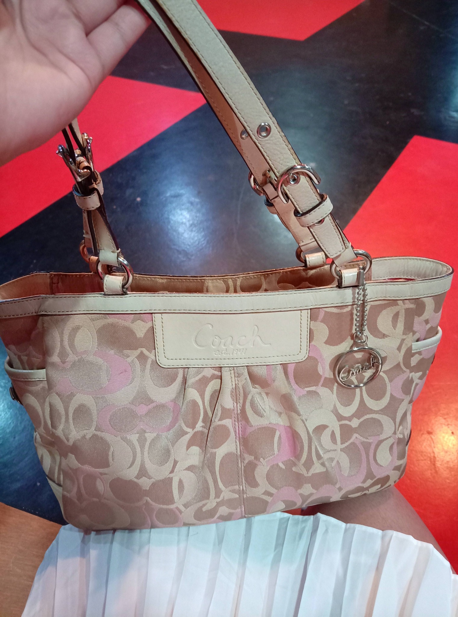 Affordable Coach Gallery Optic bag for now
