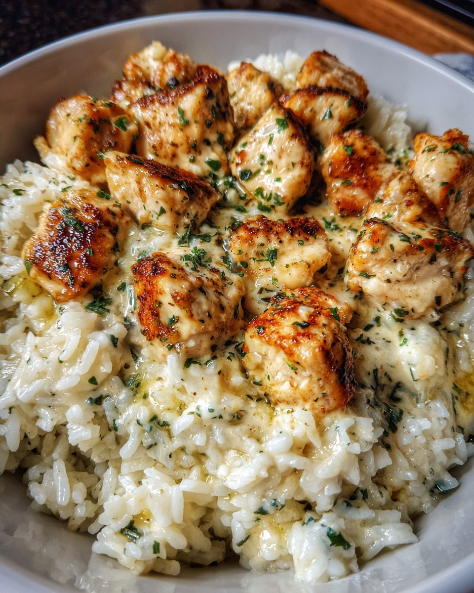 Emily - Creamy Garlic Parmesan Chicken & Rice Skillet Ingredients: 1½ ...