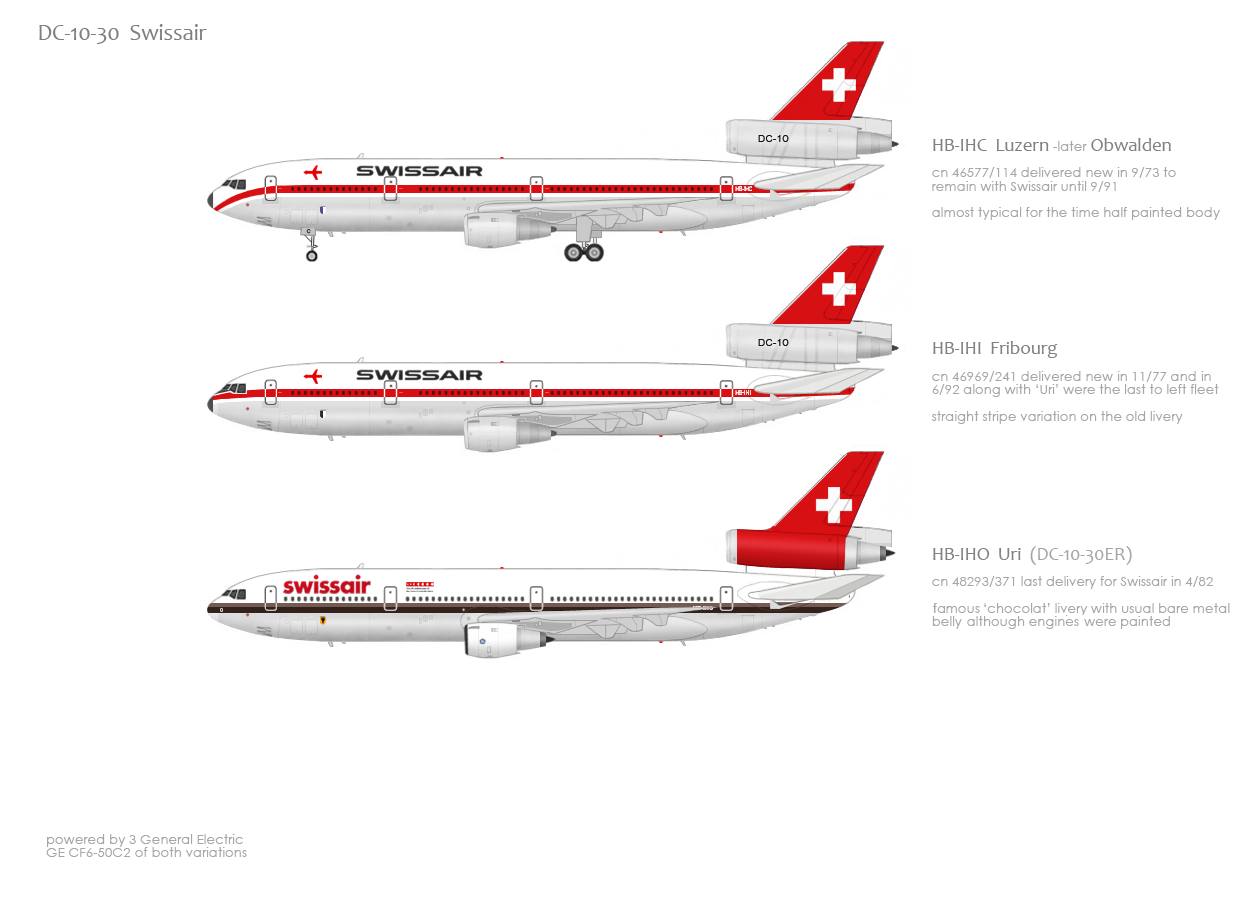 Swissair Douglas DC-10-30 aircraft details