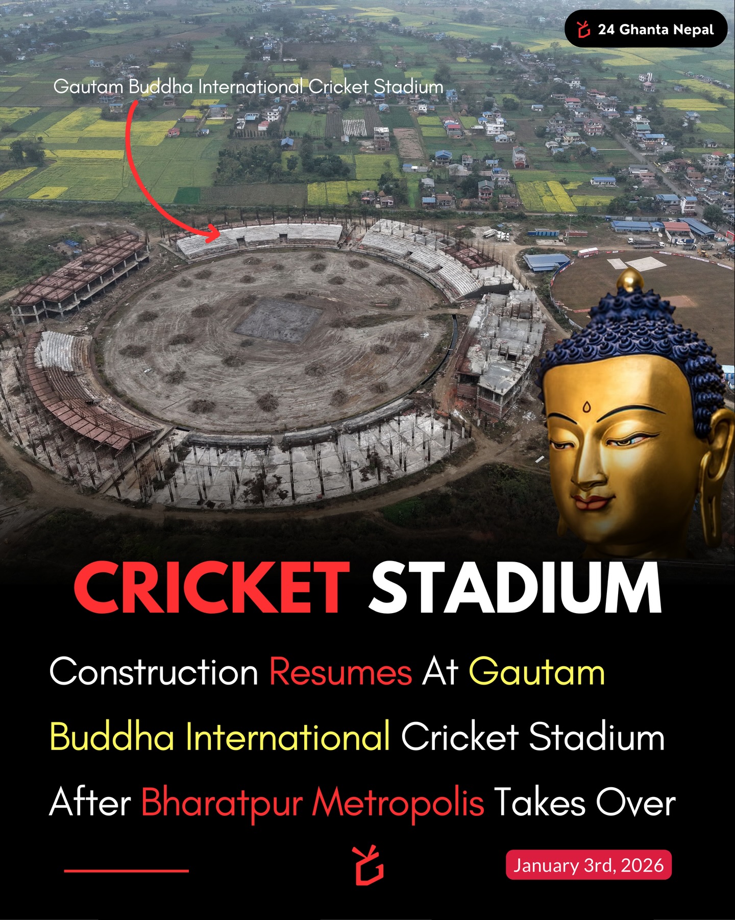 24 - Construction at the Gautam Buddha International Cricket Stadium in ...