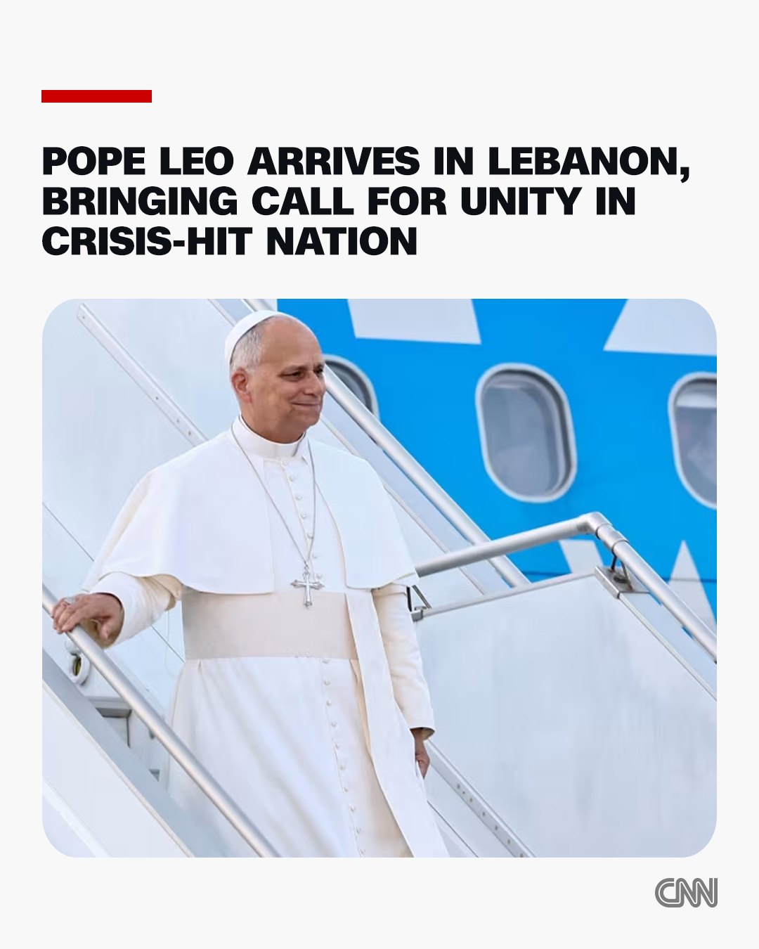 CNN - Pope Leo XIV has touched down in Lebanon's capital Beirut as he ...