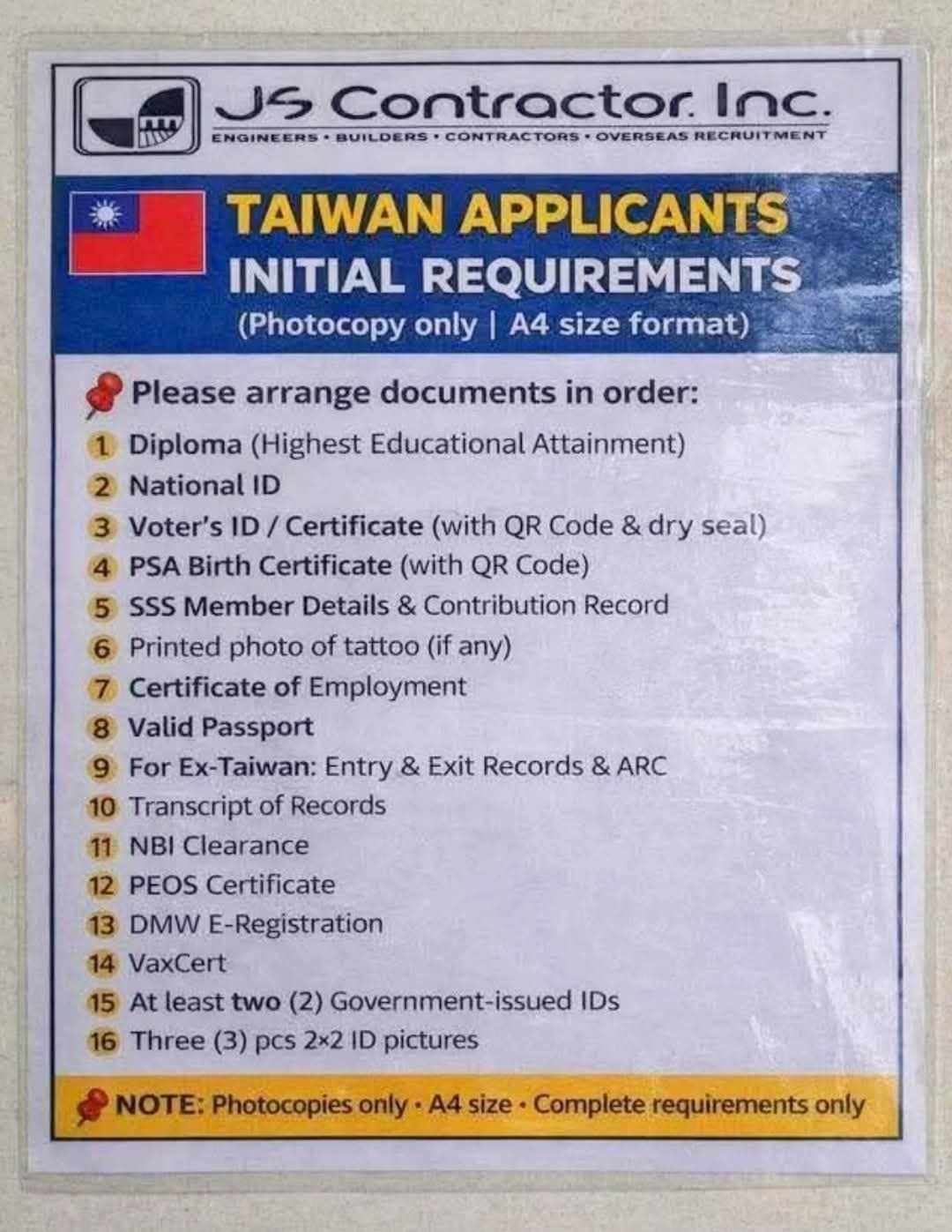 TAIWAN HIRING FACTORY WORKERS 🇹🇼 NO... - Pinoy Taiwan Jobs | Facebook