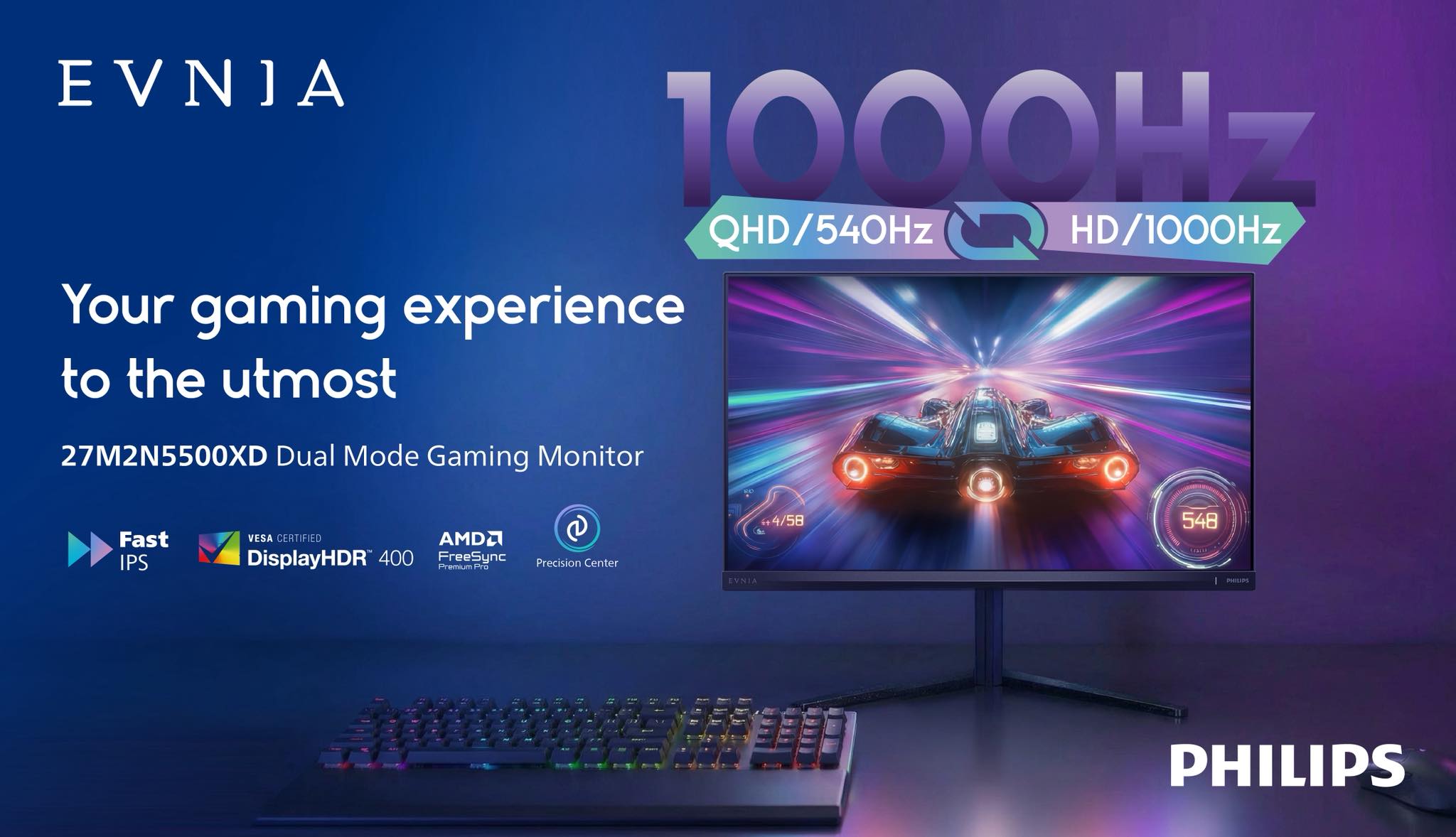 Pop - True 1000Hz Powerhouse! PHILIPS EVNIA Unleashes the World's First ...
