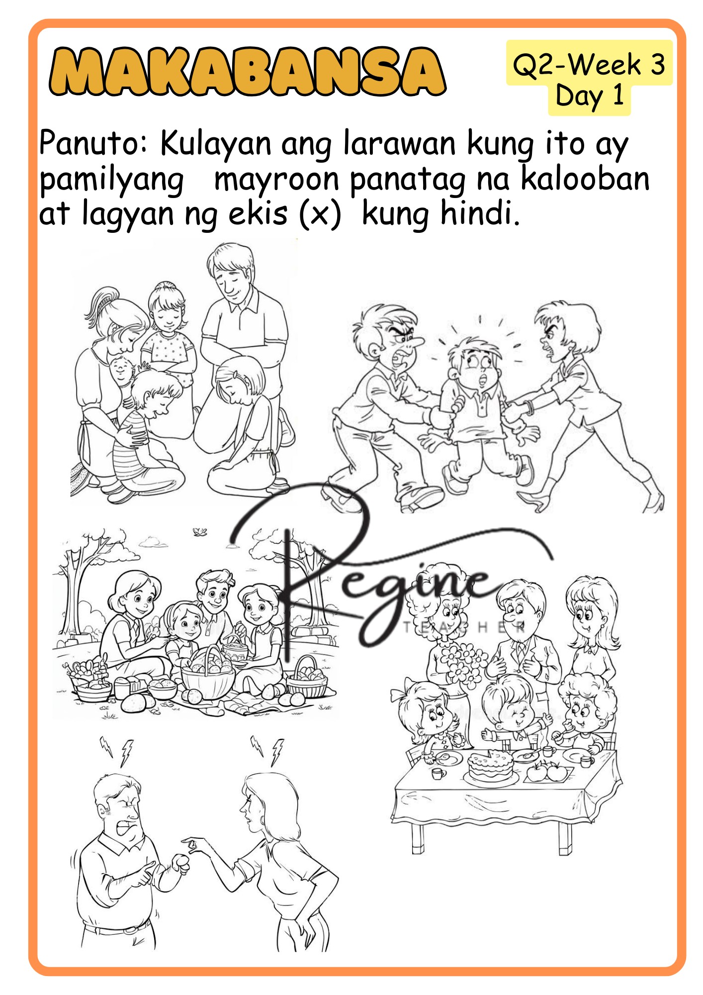 Teacher Regine - Grade 1 Q2- Week 3 Worksheet 📌Heart... | Facebook