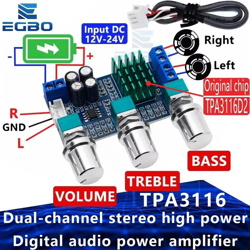 XH-M548 BT Dual Channel 120W TPA3116D2 Core Digital Audio Power Practical Amplifier Board in Bangladesh (BD