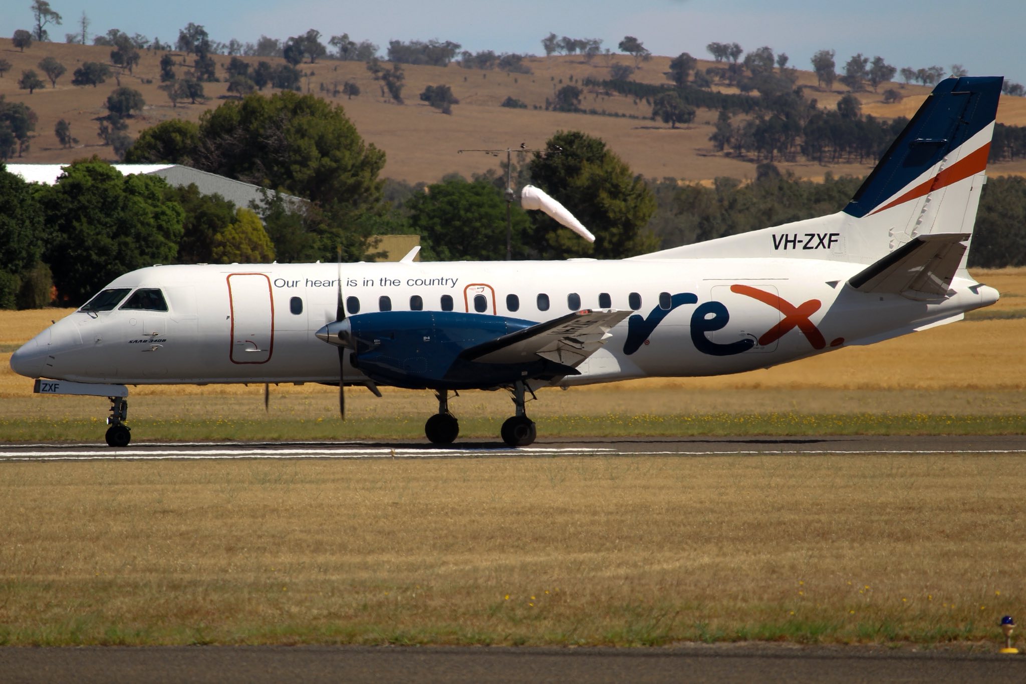 Rex Airlines Saab 340B VH-ZXF in operation