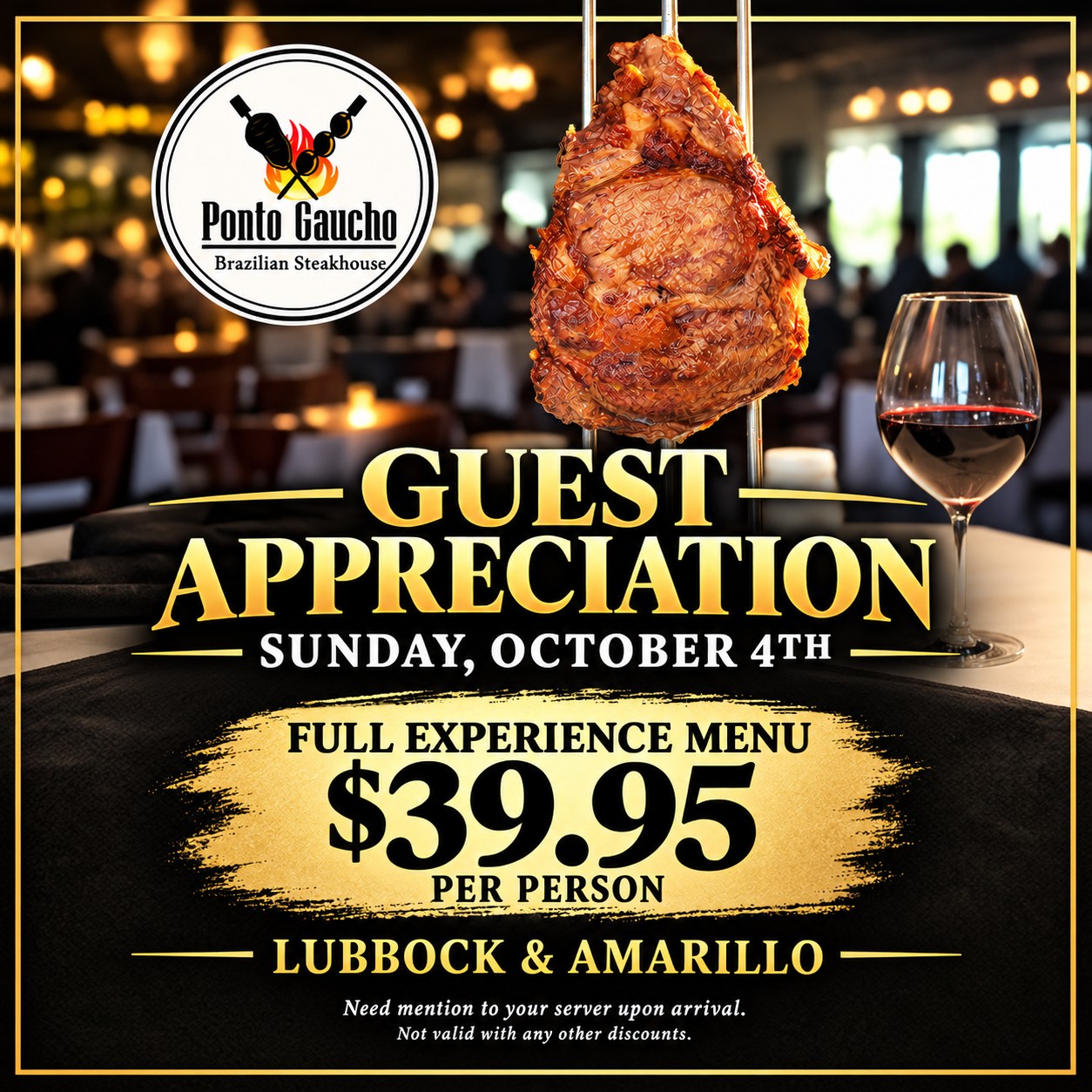 Ponto Gaucho Brazilian Steakhouse | Lubbock TX