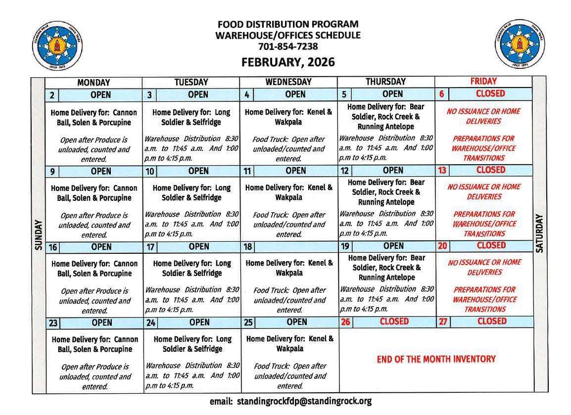 Standing Rock Food Distribution Program | Fort Yates ND