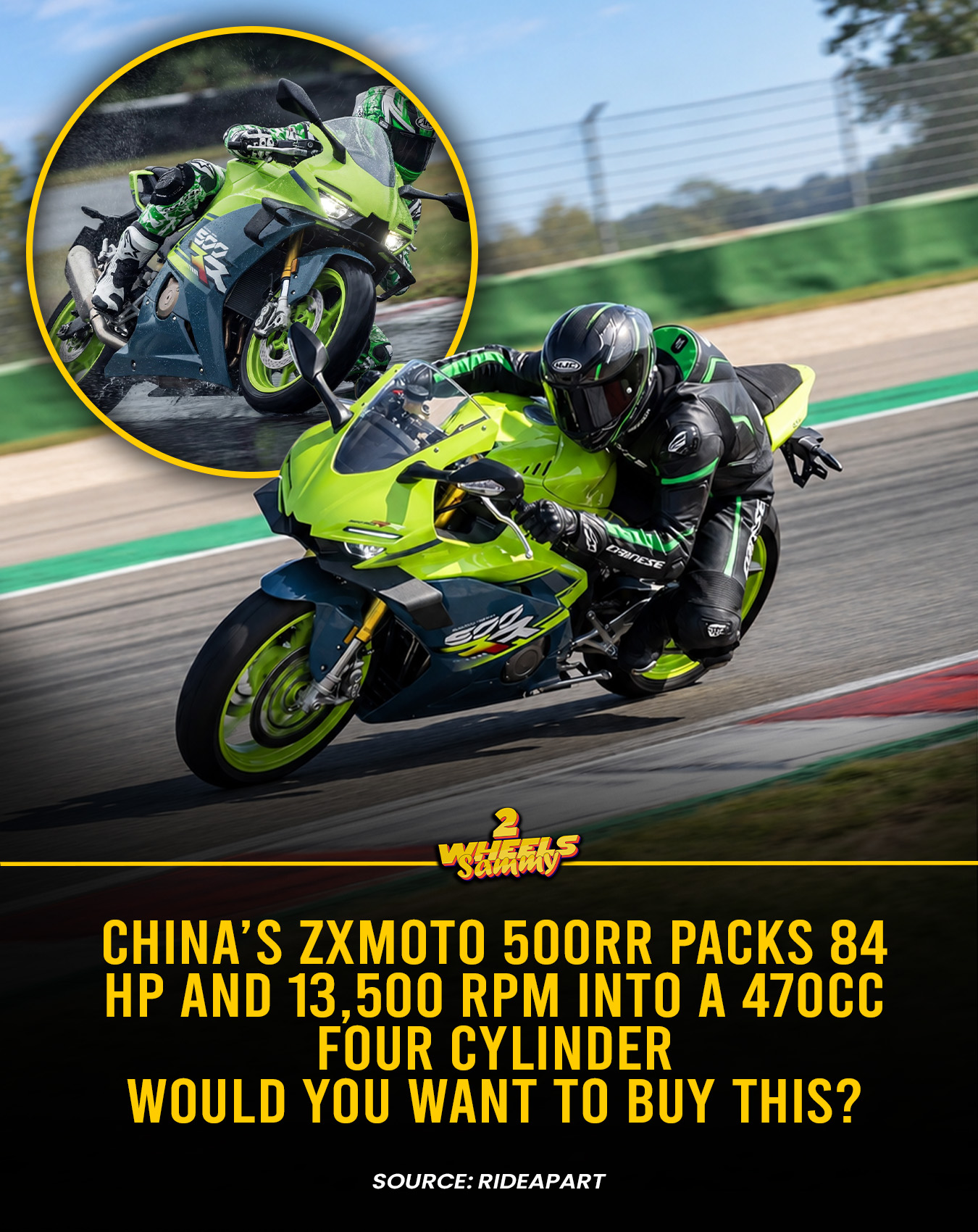 In the high-revving arena of micro-superbikes, the ZXMoto 500RR