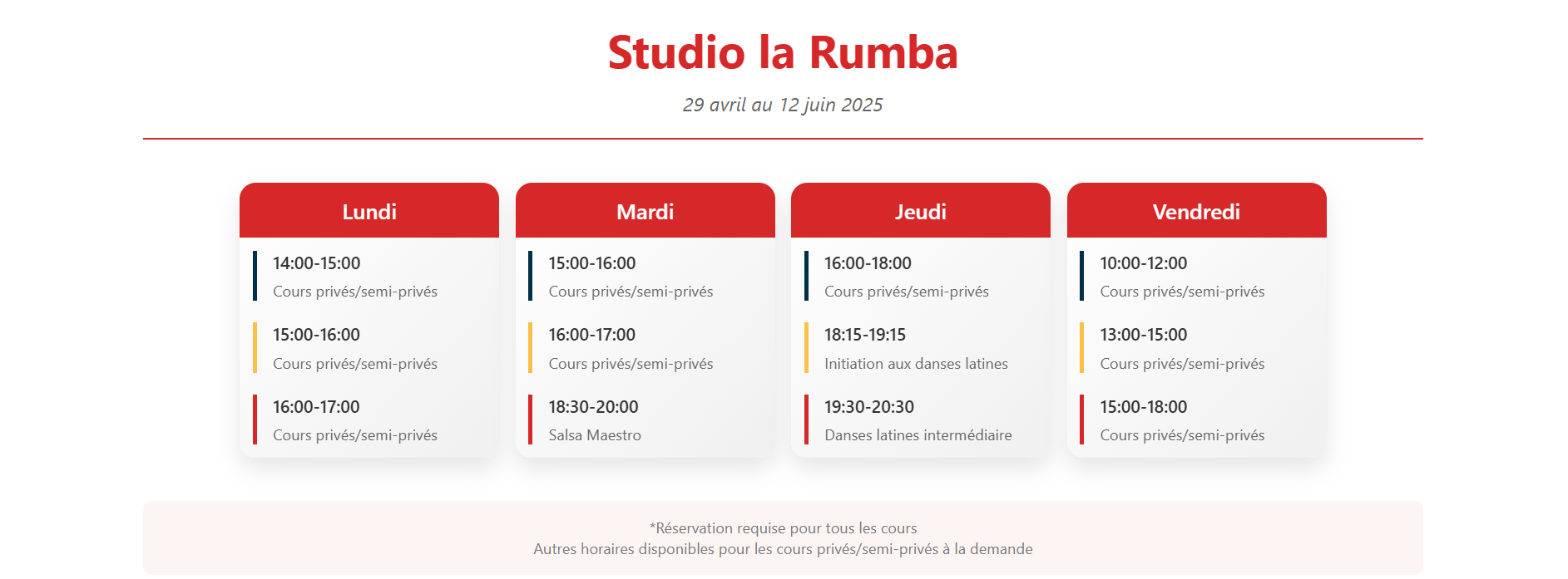 Studio La Rumba | Quebec QC
