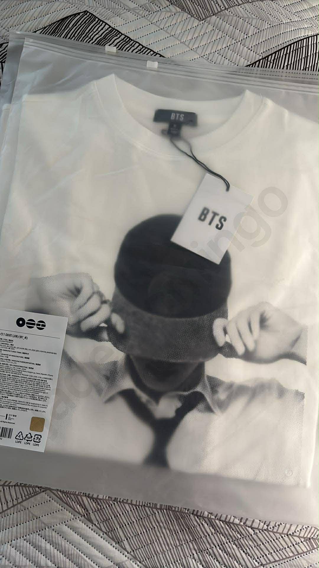 BTS ARIRANG ポップアップ Tシャツ ジン XLサイズ BTS Jin T-Shirt in Medium from Arirang Pop Up in Osaka