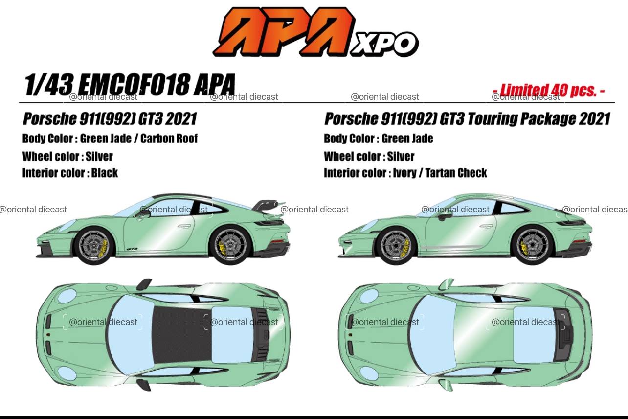 Foshan APA XPO 2026 1/43 Porsche 911 GT3 2-car set