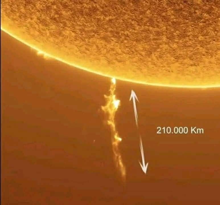 Physics - This amazing image shows a huge burst of hot gas rising from ...