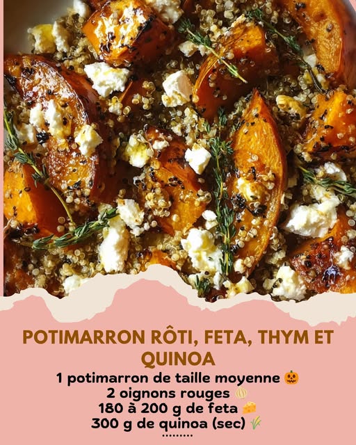 Recette - 🎃 Potimarron Rôti, Feta et Quinoa : Un Délice Simplissime ! 🌿 ...