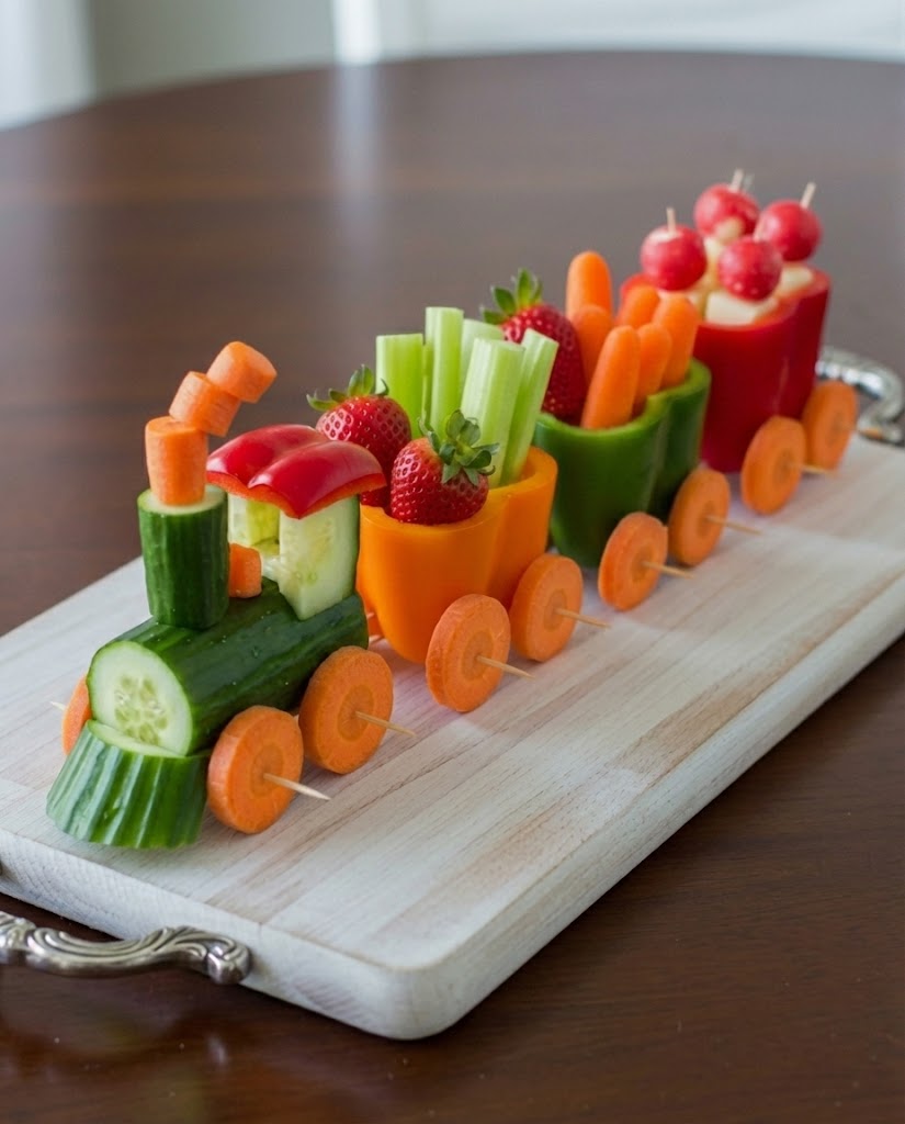 Kitchen - This little veggie train looks ready to roll straight into a ...
