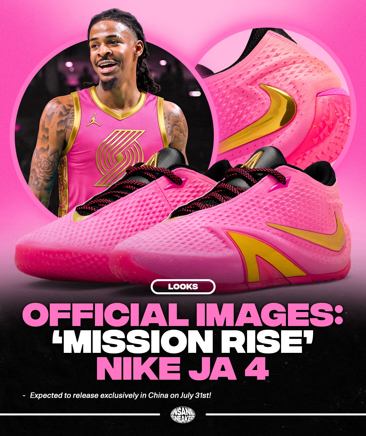 Official images of the Nike Ja 4 “Mission Rise” 🌸 Expected to