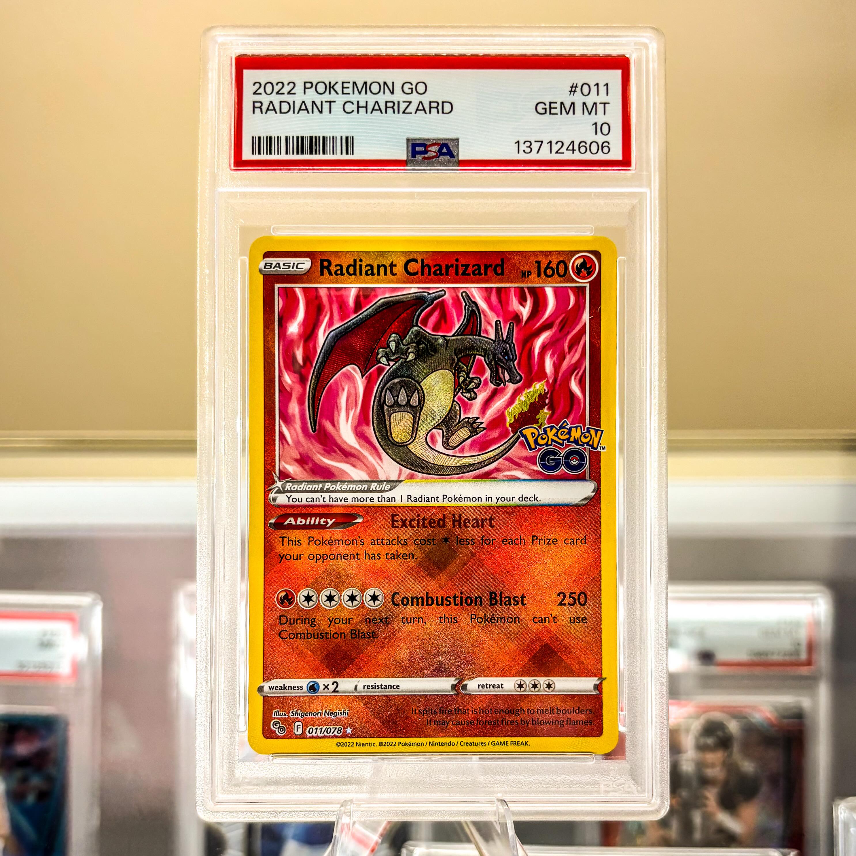 JCL - Available now: 2022 Pokémon Radiant Charizard Pokémon Go PSA 