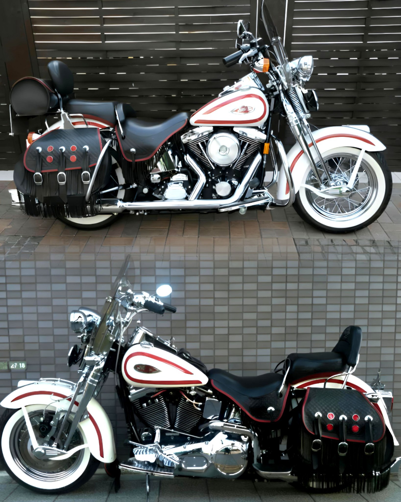 1997 Harley-Davidson FLSTS Heritage Softail Springer. #fblifestyle