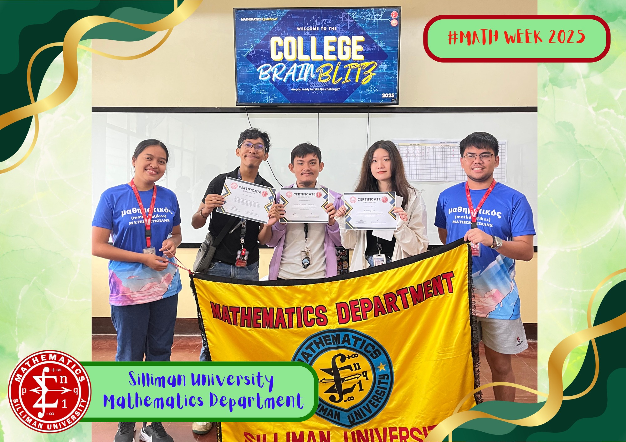 Silliman University Mathematics Department - 1st place 🥇 | Facebook