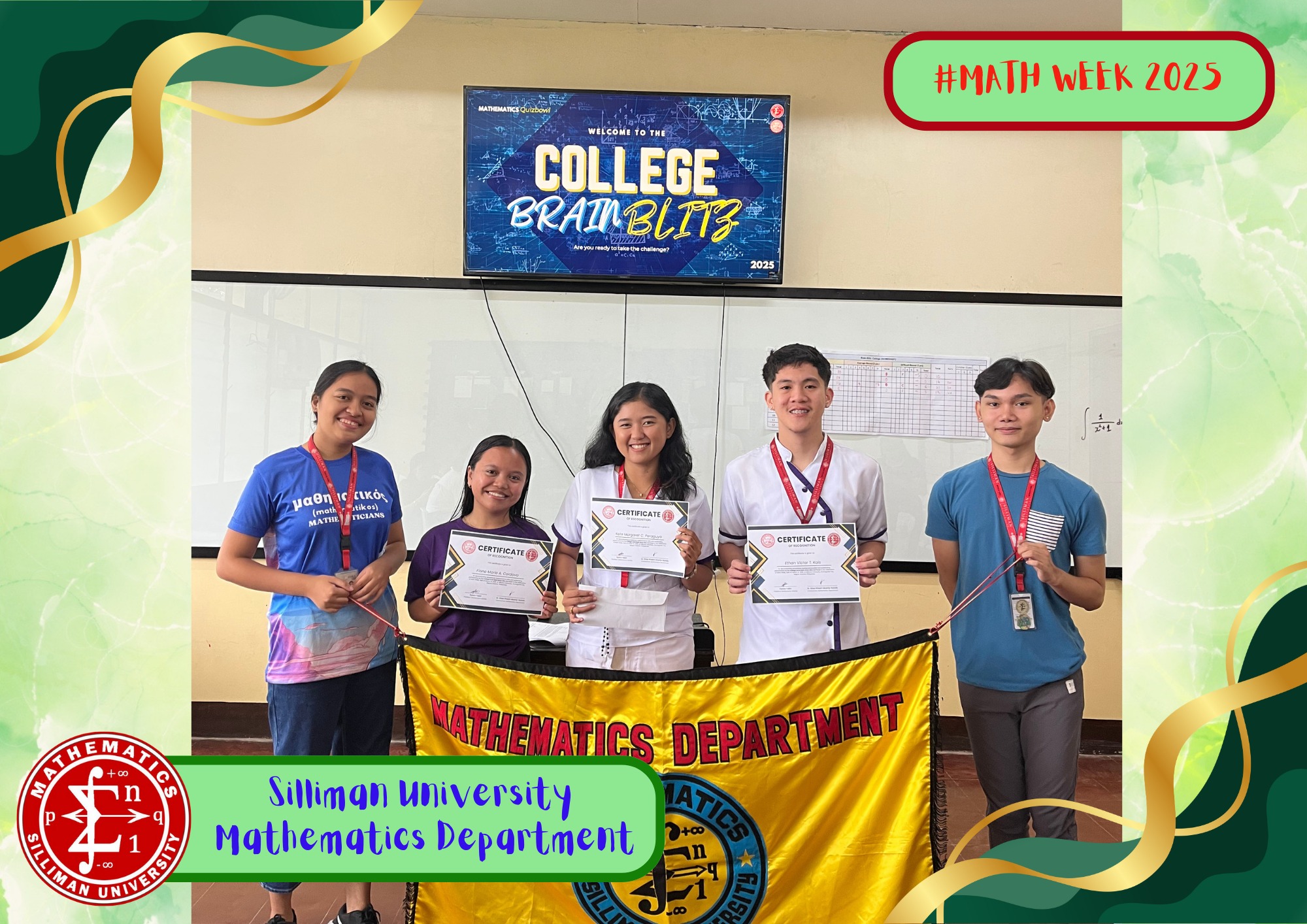 Silliman University Mathematics Department - 3rd place 🥉 | Facebook