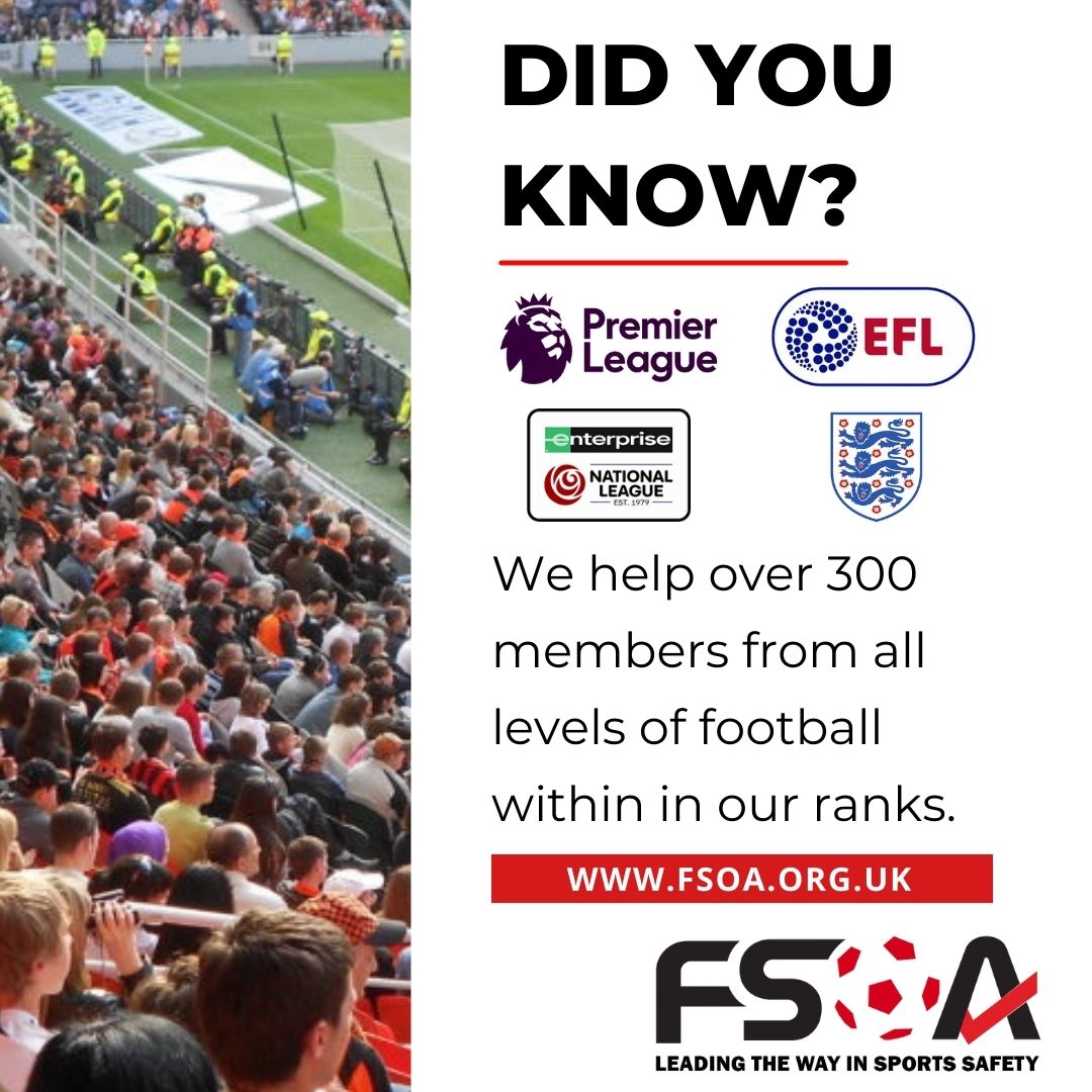 ⚽ We’re... - Football Safety Officers Association - FSOA | Facebook
